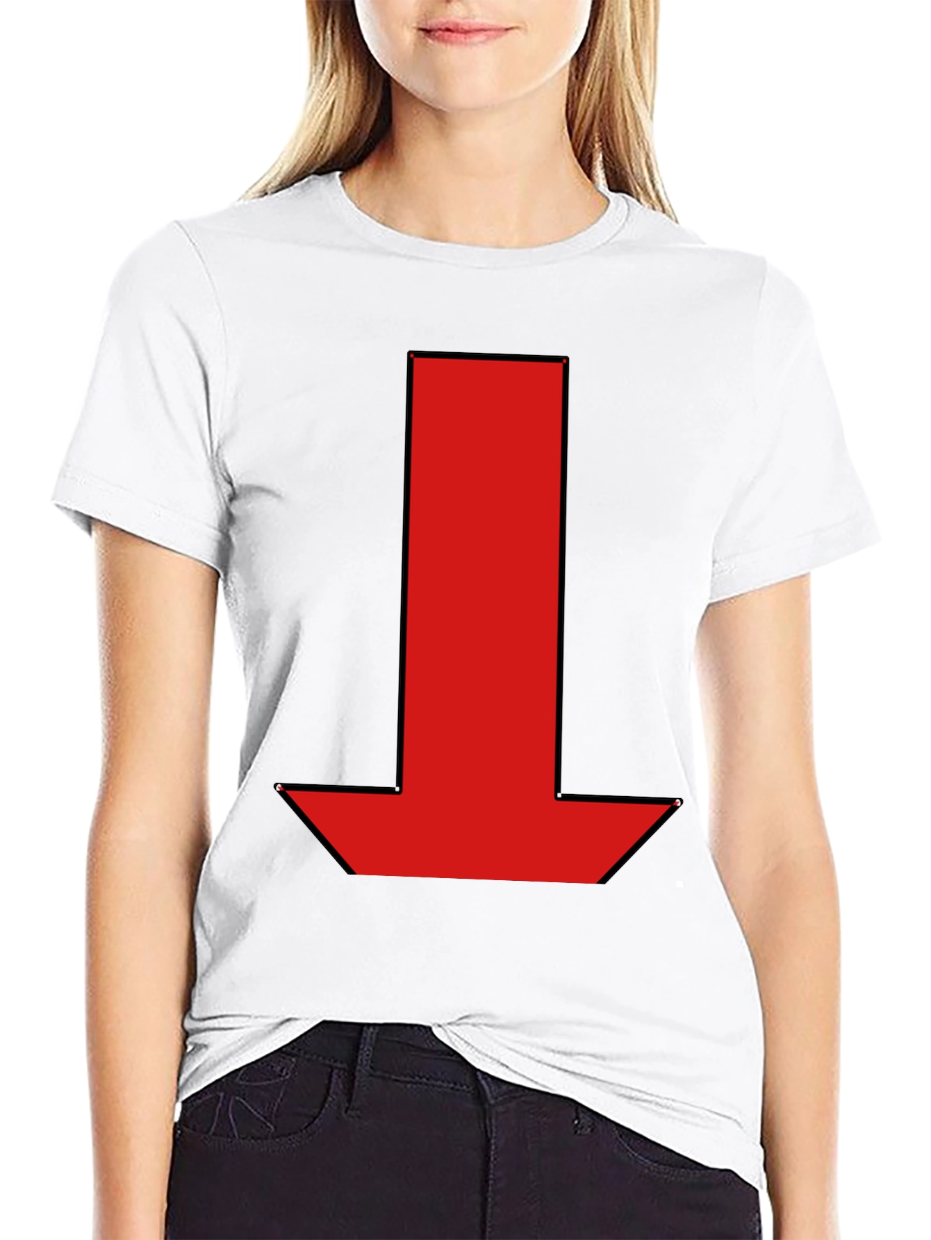 Red Arrow Graphic Black T-Shirt