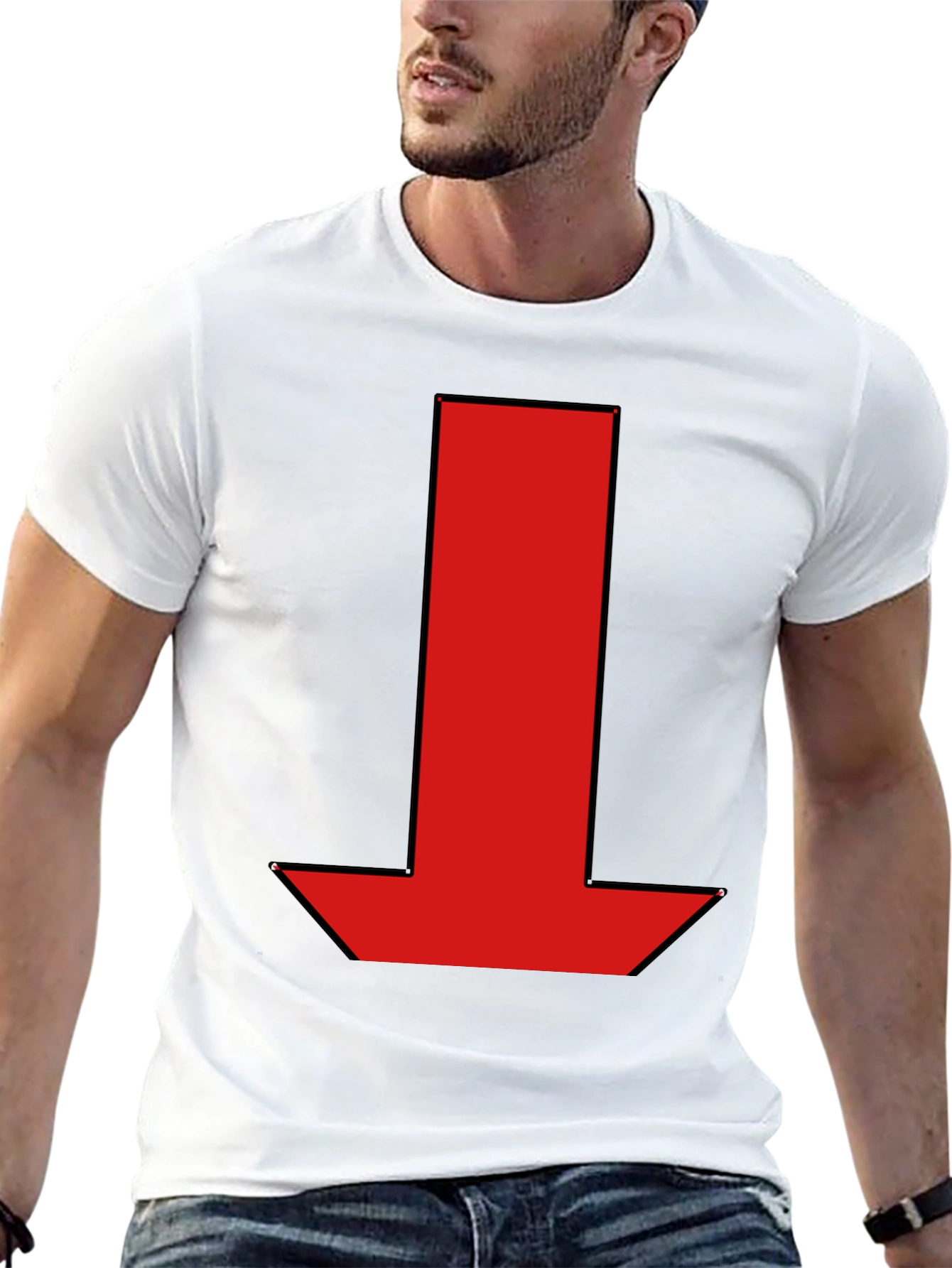 Red Arrow Graphic Black T-Shirt