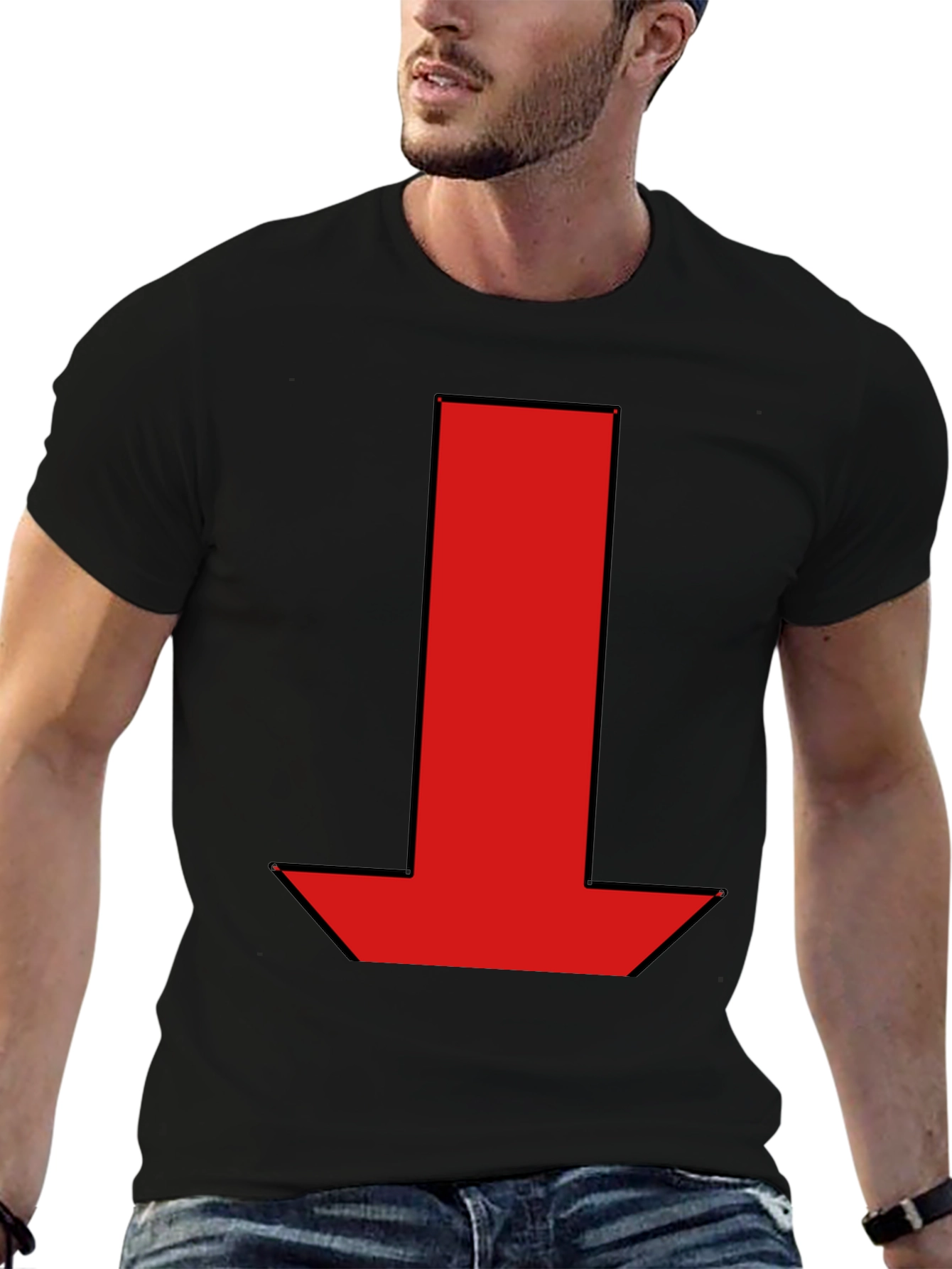 Red Arrow Graphic Black T-Shirt