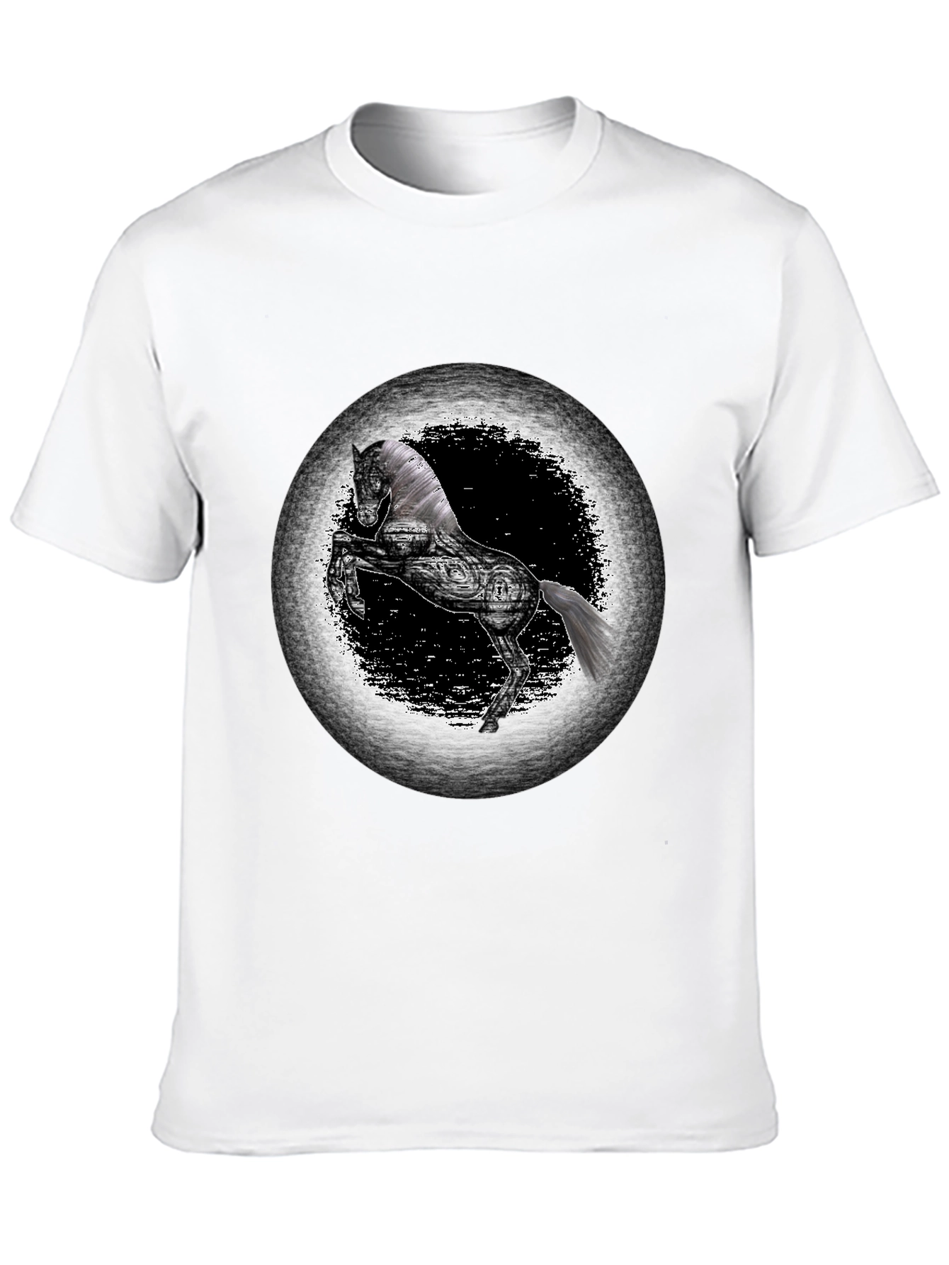 Black Horse Graphic Tee - Unique Design