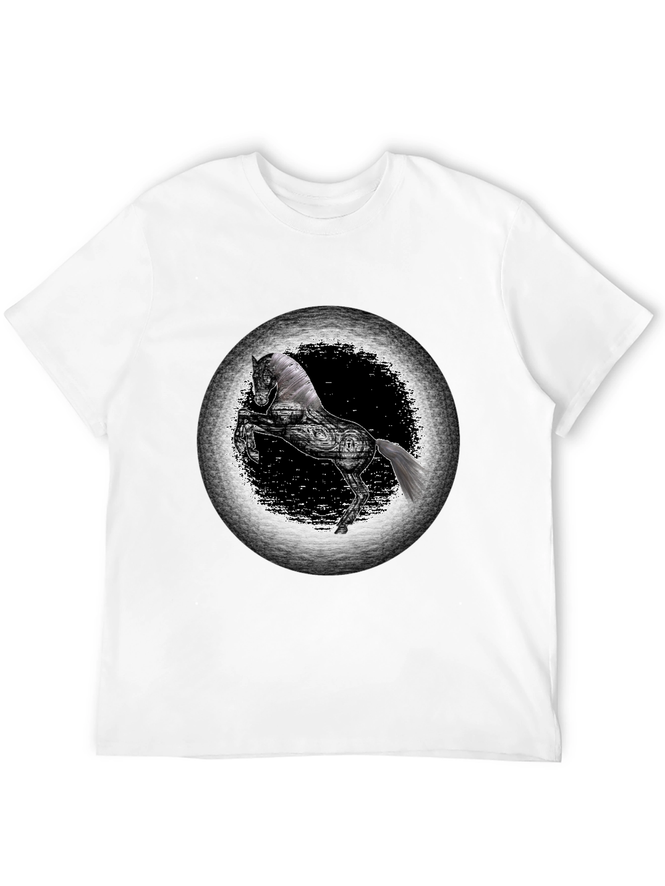 Black Horse Graphic Tee - Unique Design