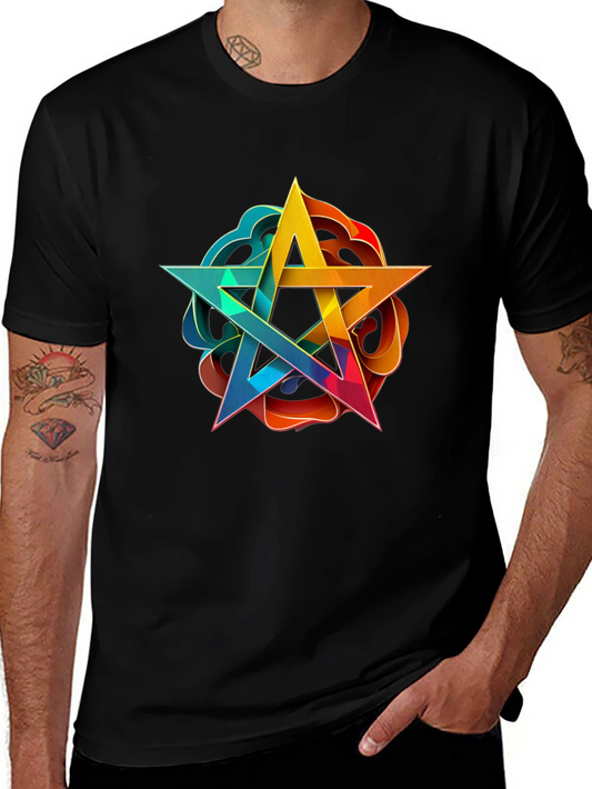 Geometric Star Graphic Tee - Stylish Comfort