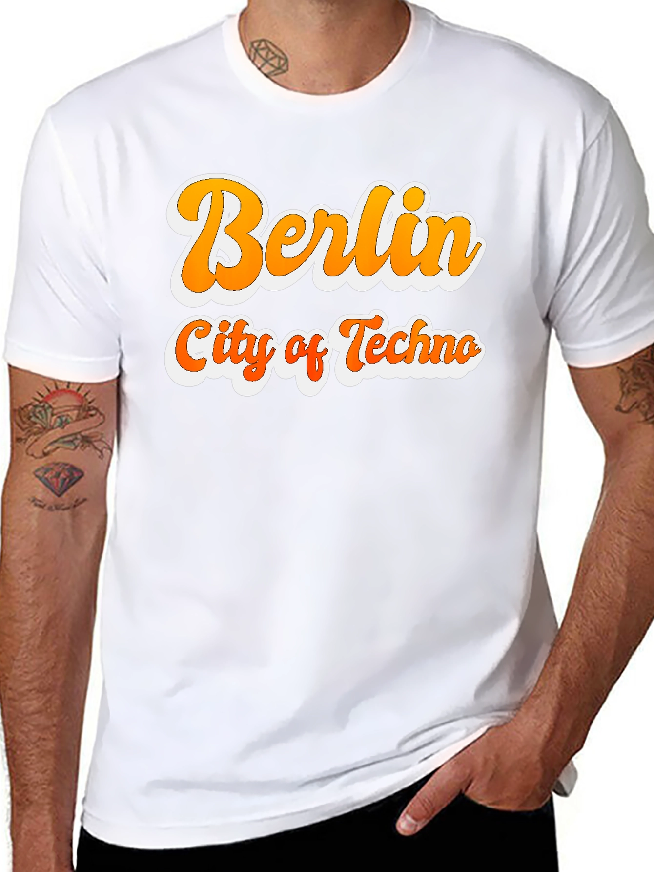 Berlin City of Techno Graphic T-Shirt - Black