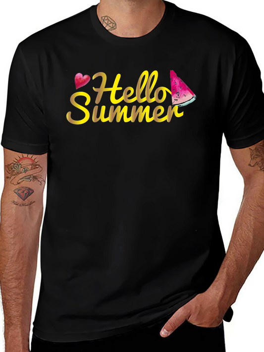 Hello Summer Black T-Shirt