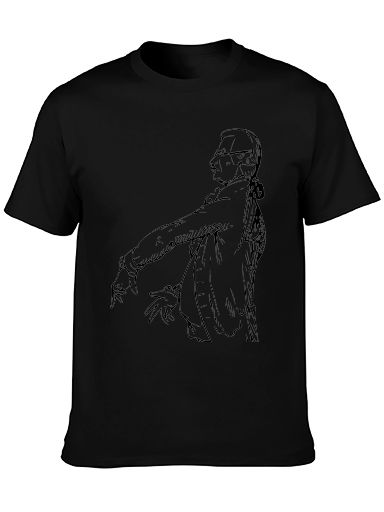 Sketch Portrait Graphic Print Tee