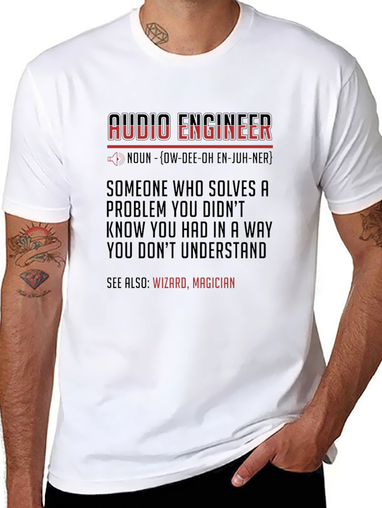 Audio Engineer Definition Graphic Tee
