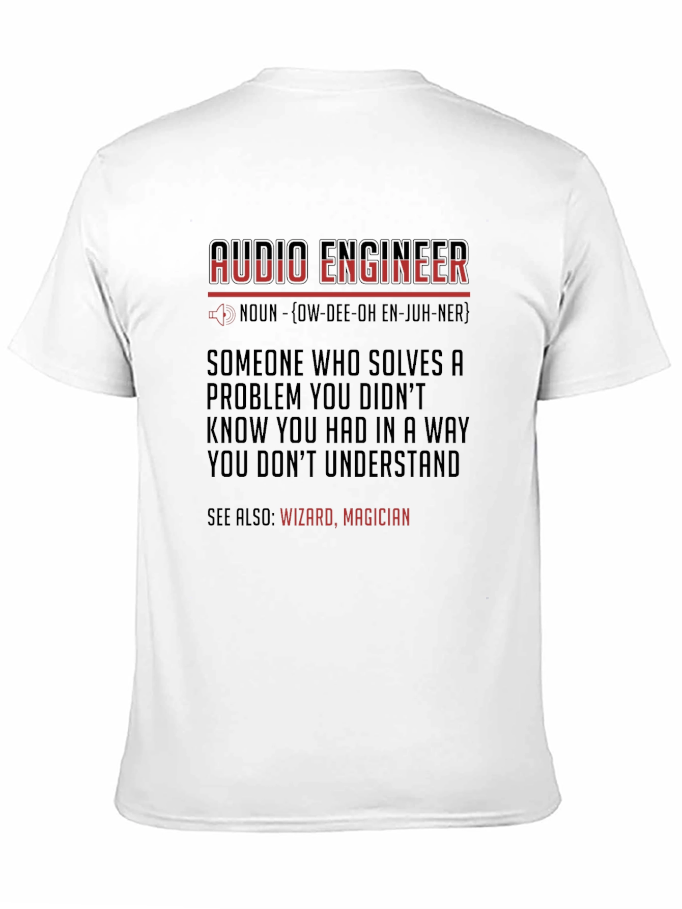 Audio Engineer Definition Graphic Tee