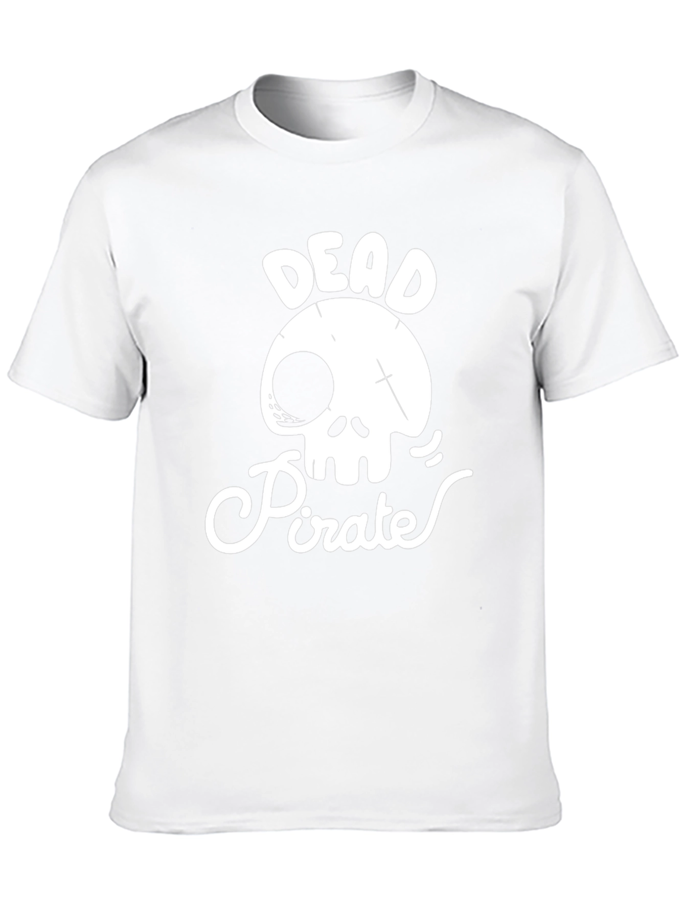 Dead Pirate Graphic T-Shirt Skull Tee Mens Black Cotton