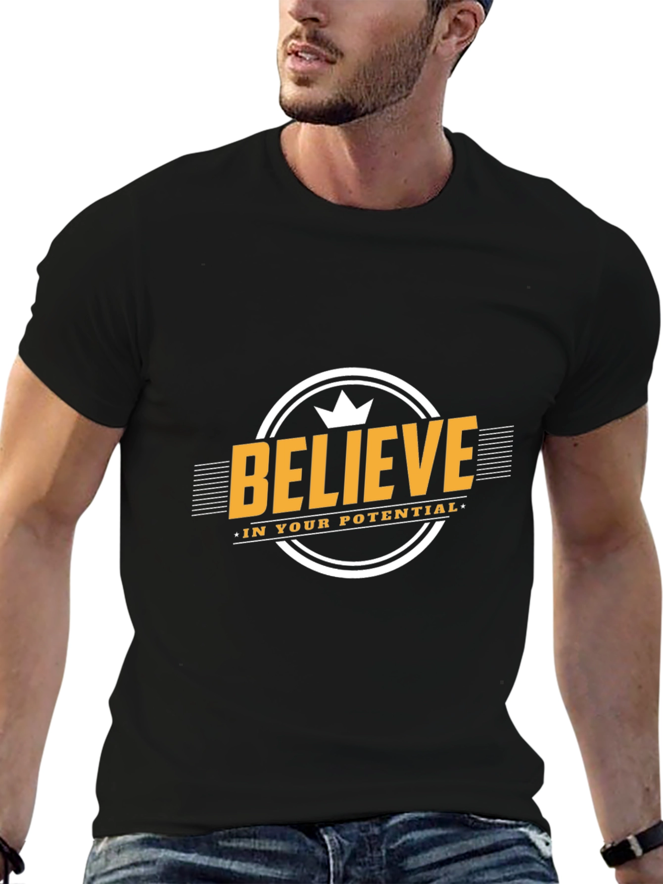 Believe in Your Potential Black T-Shirt