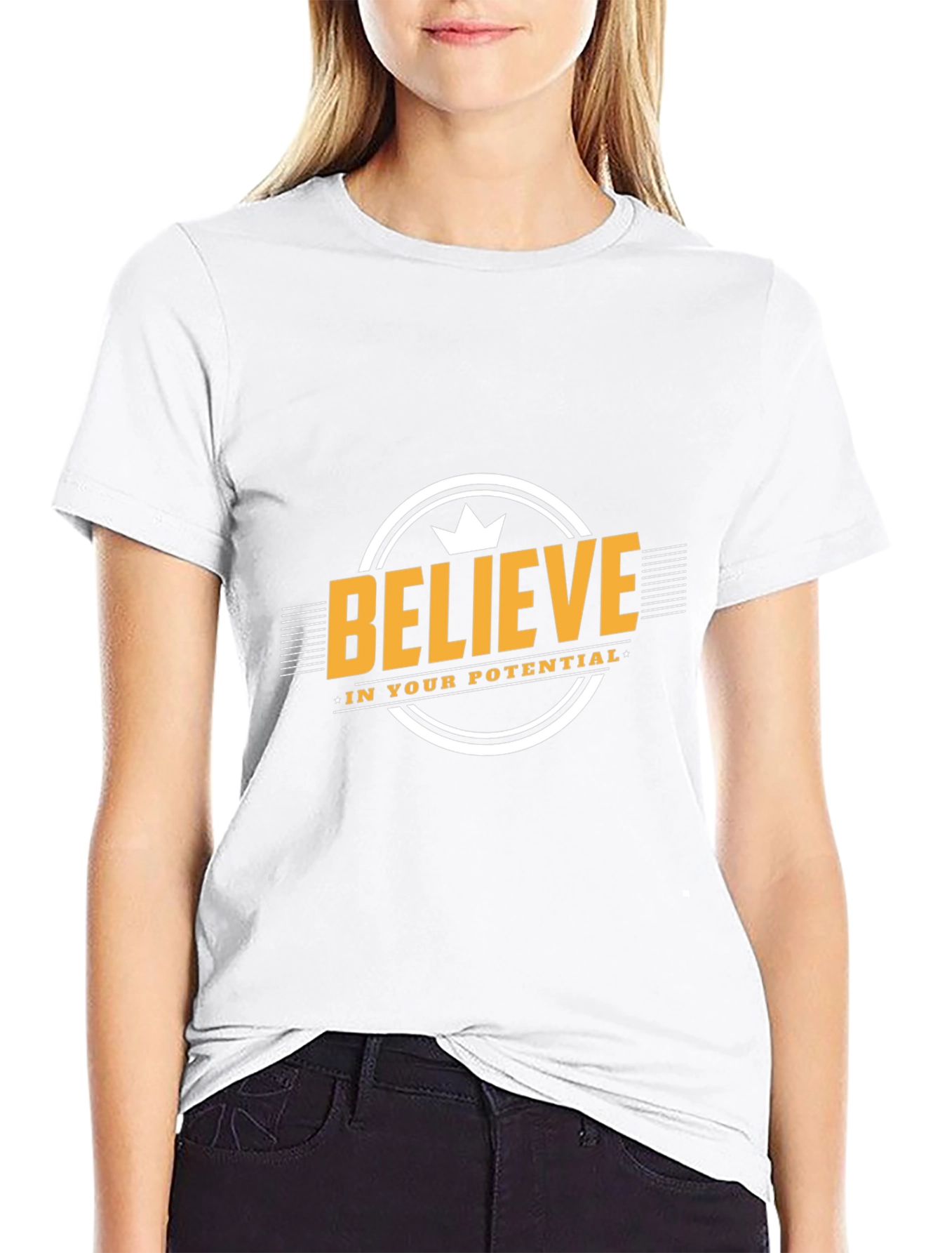 Believe in Your Potential Black T-Shirt