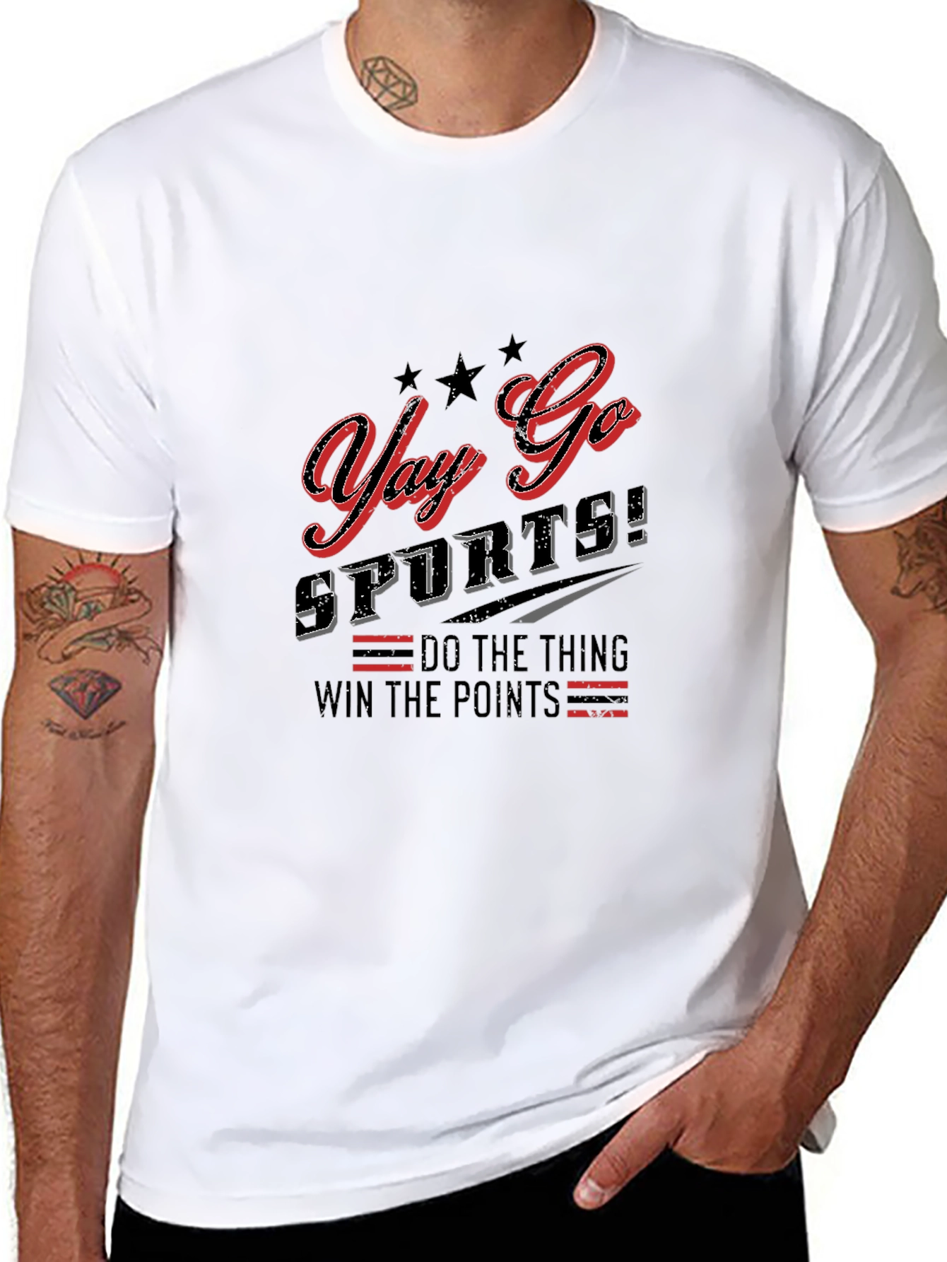 Yay Go Sports! Black Graphic Tee
