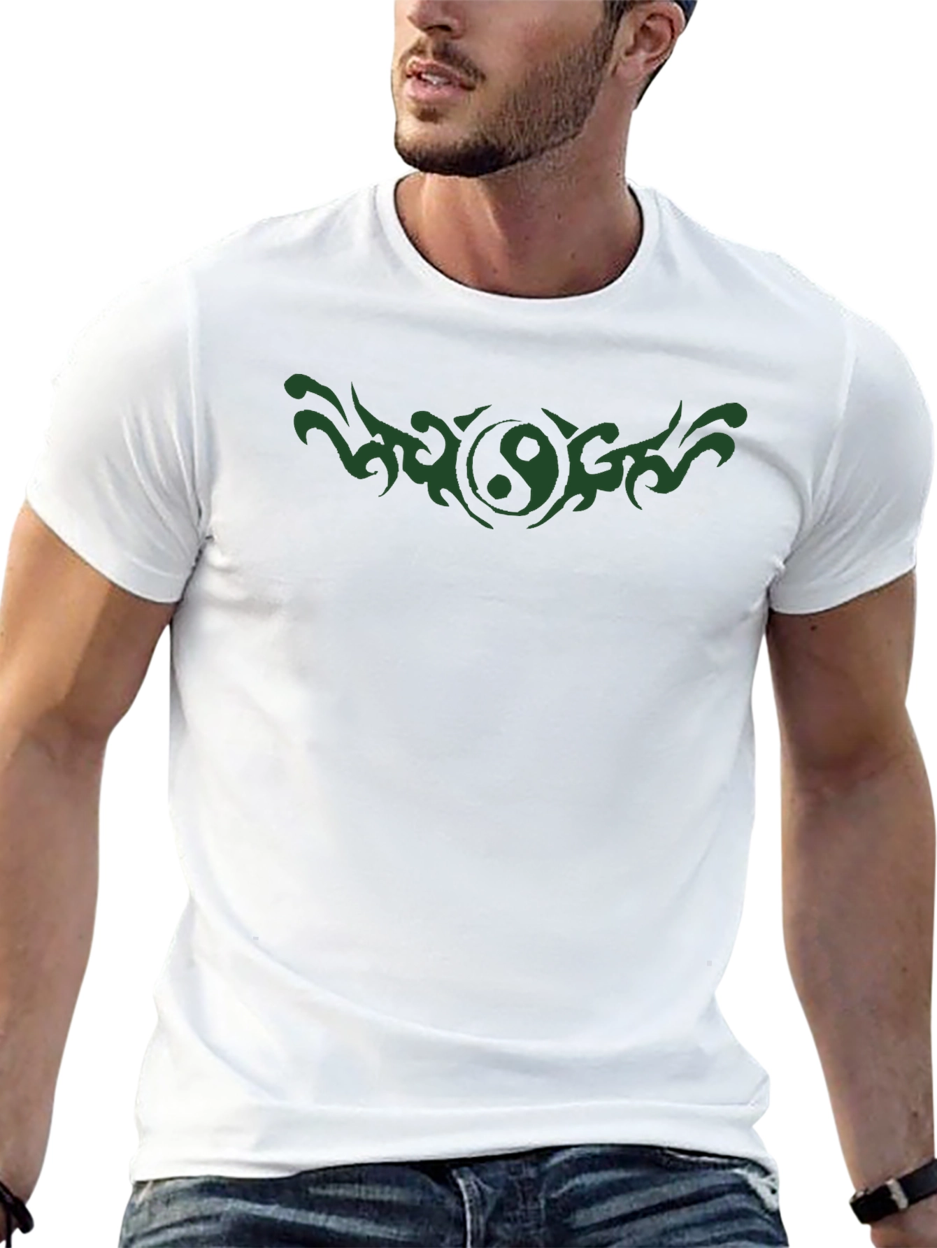 Yin Yang Tattoo Graphic Black T-Shirt