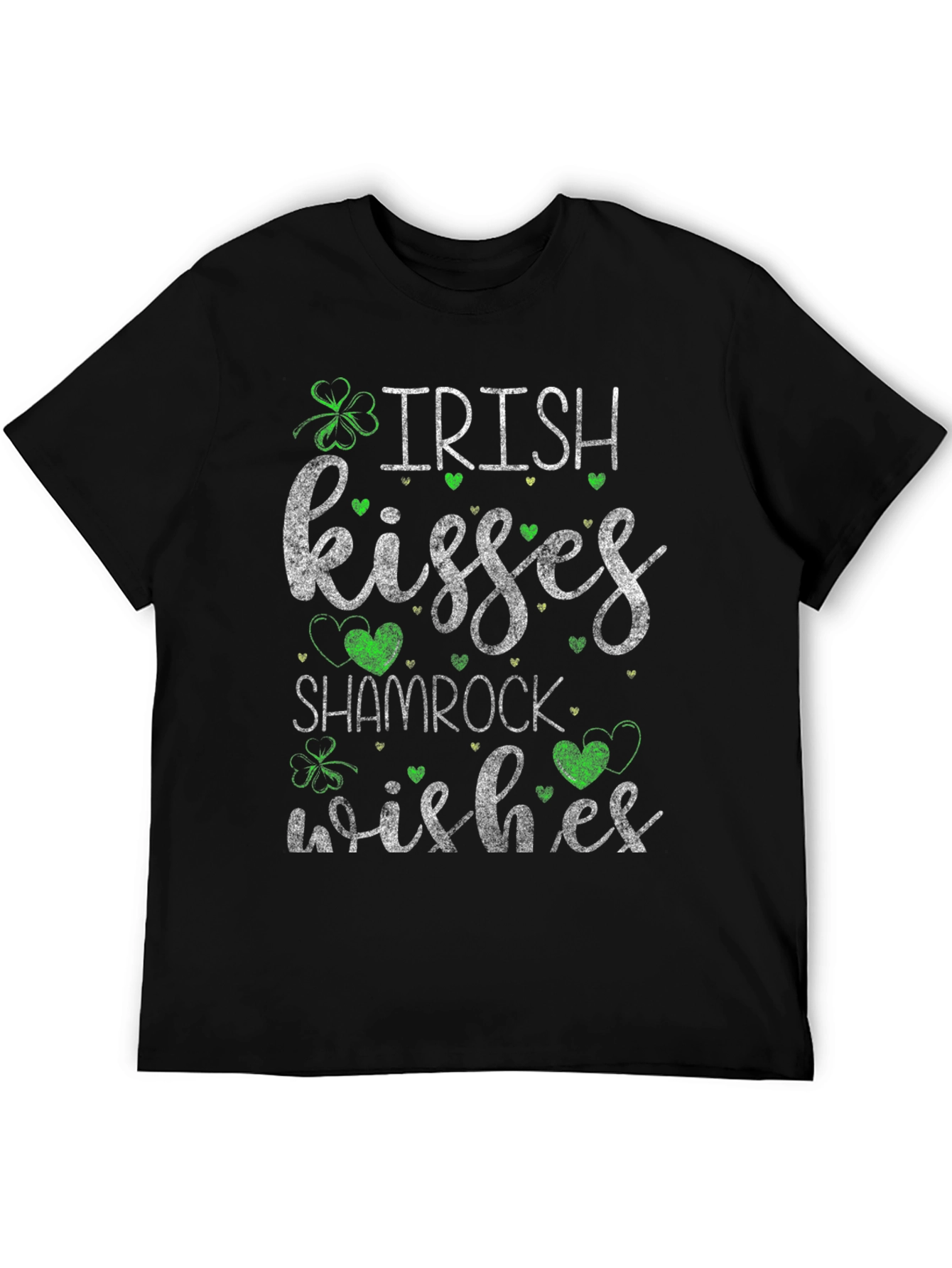Irish Kisses Shamrock Wishes Graphic T-Shirt