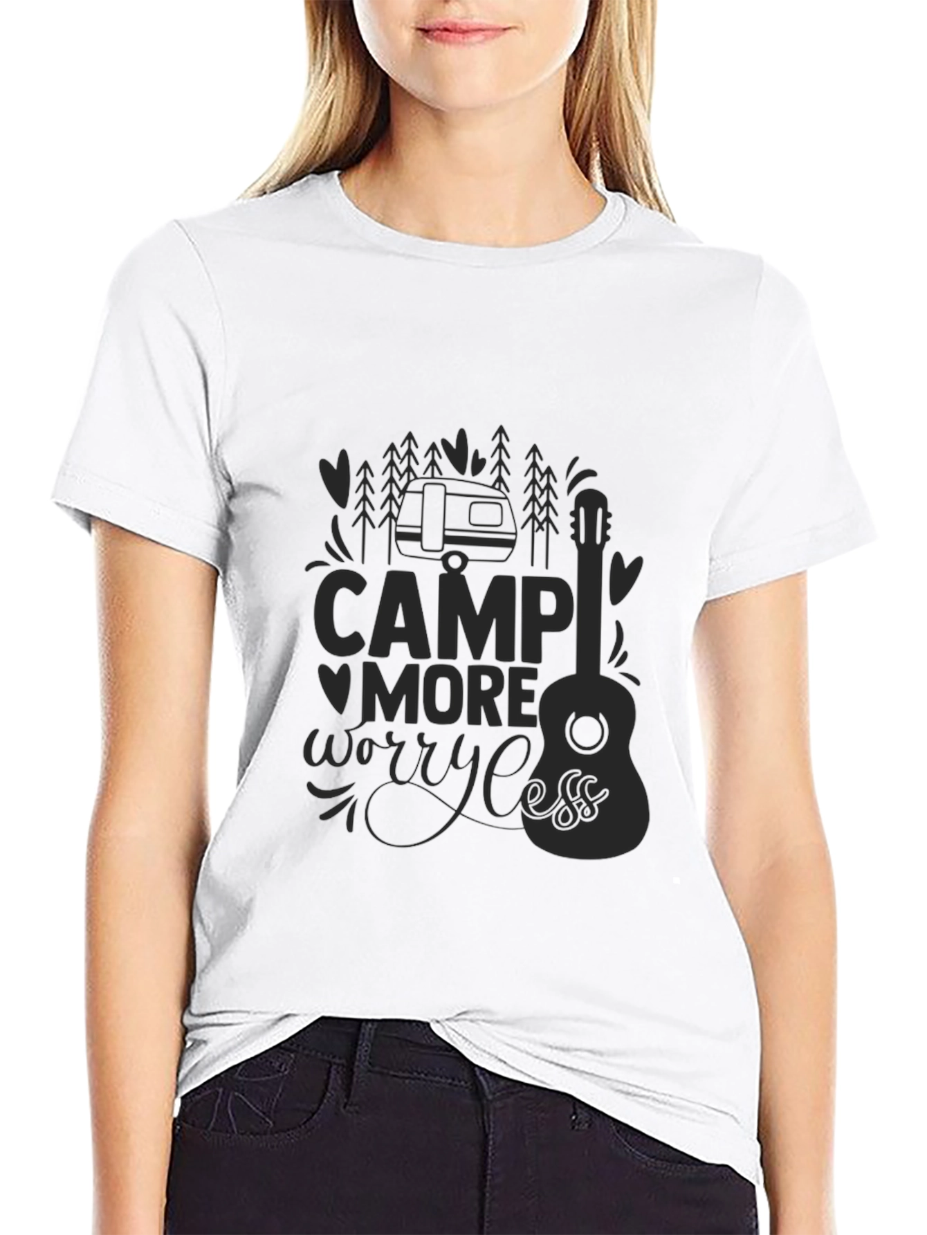 Camp More Worry Less Graphic T-Shirt