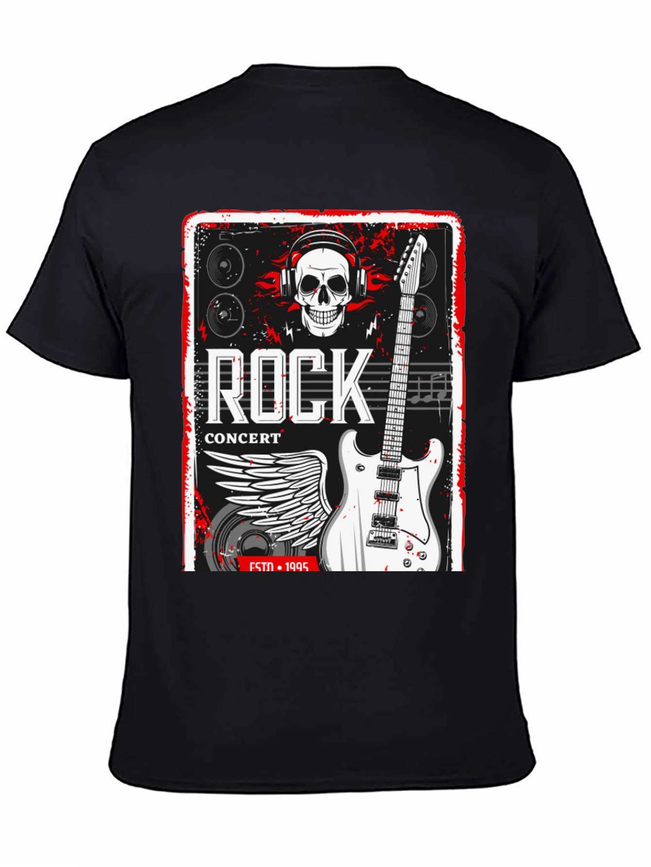 Rock Concert Black Graphic Tee