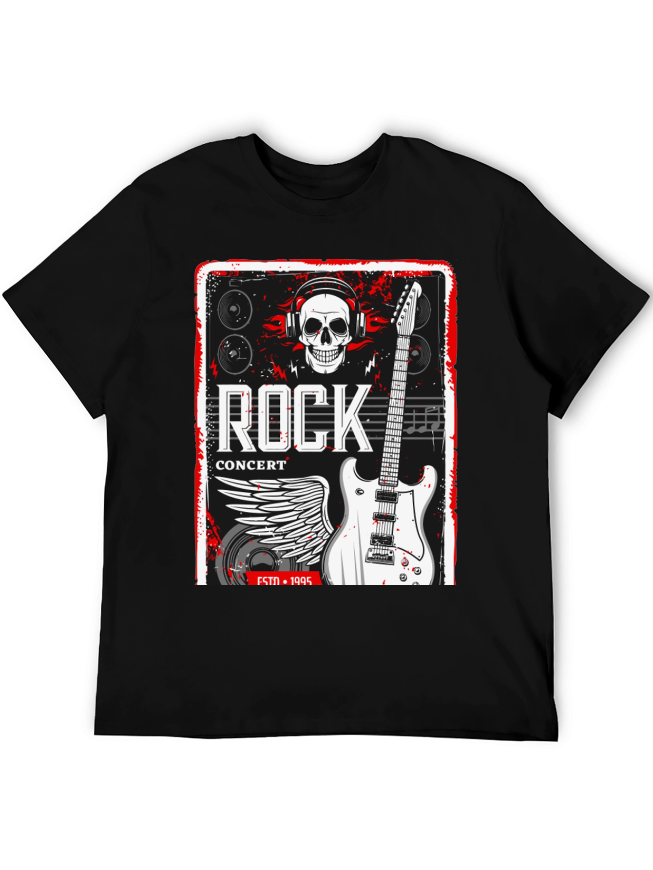 Rock Concert Black Graphic Tee