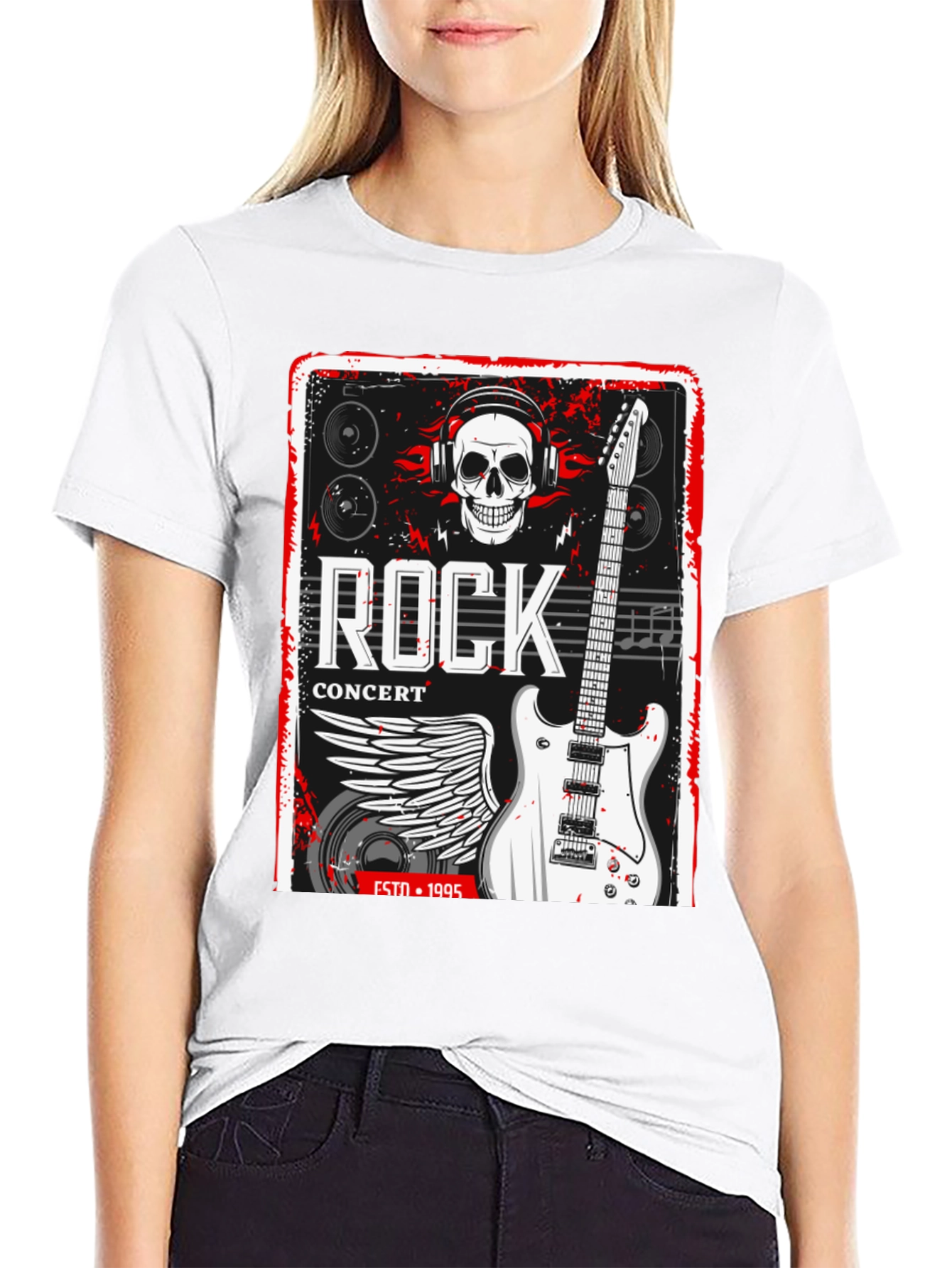 Rock Concert Black Graphic Tee