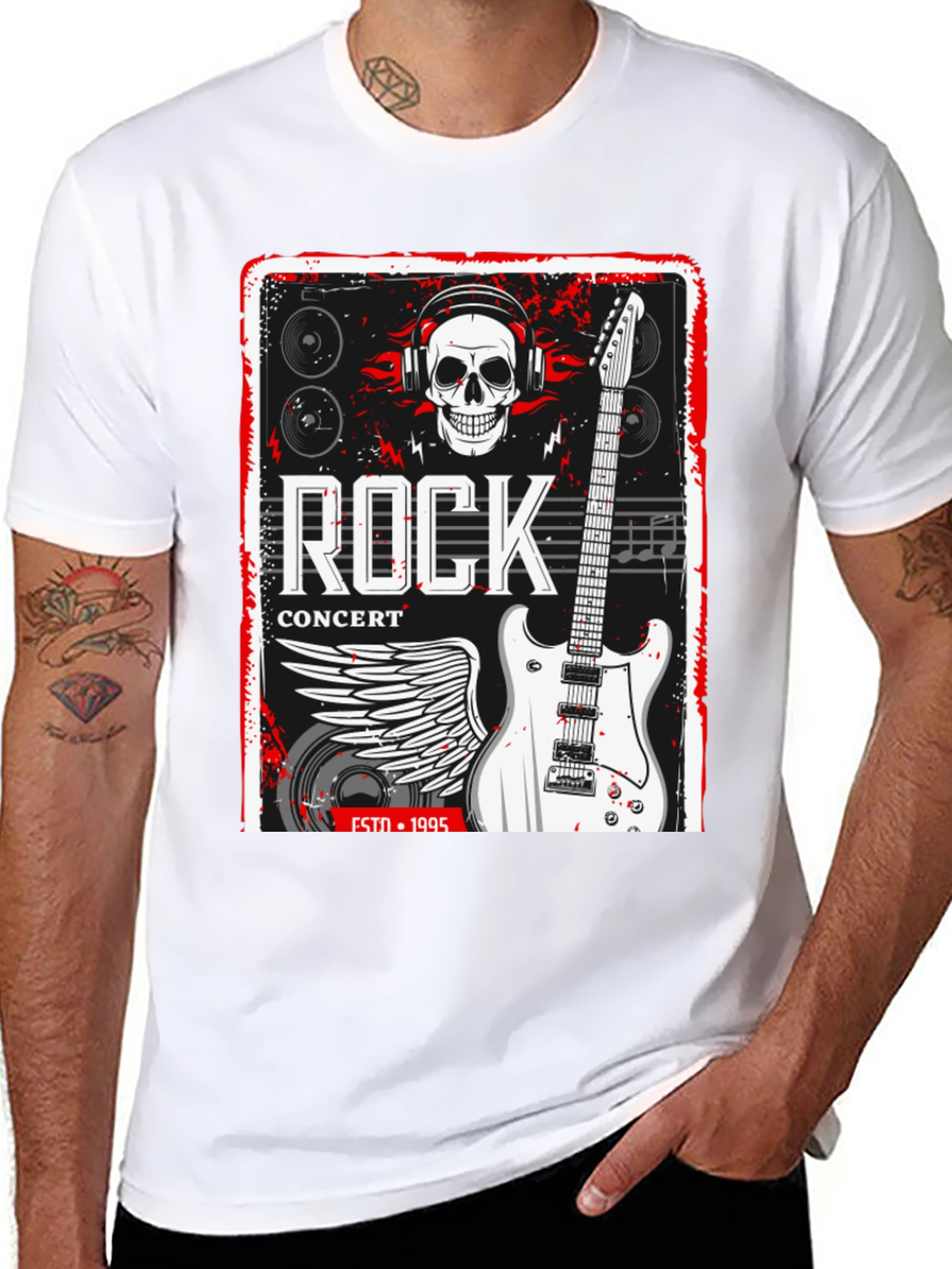Rock Concert Black Graphic Tee