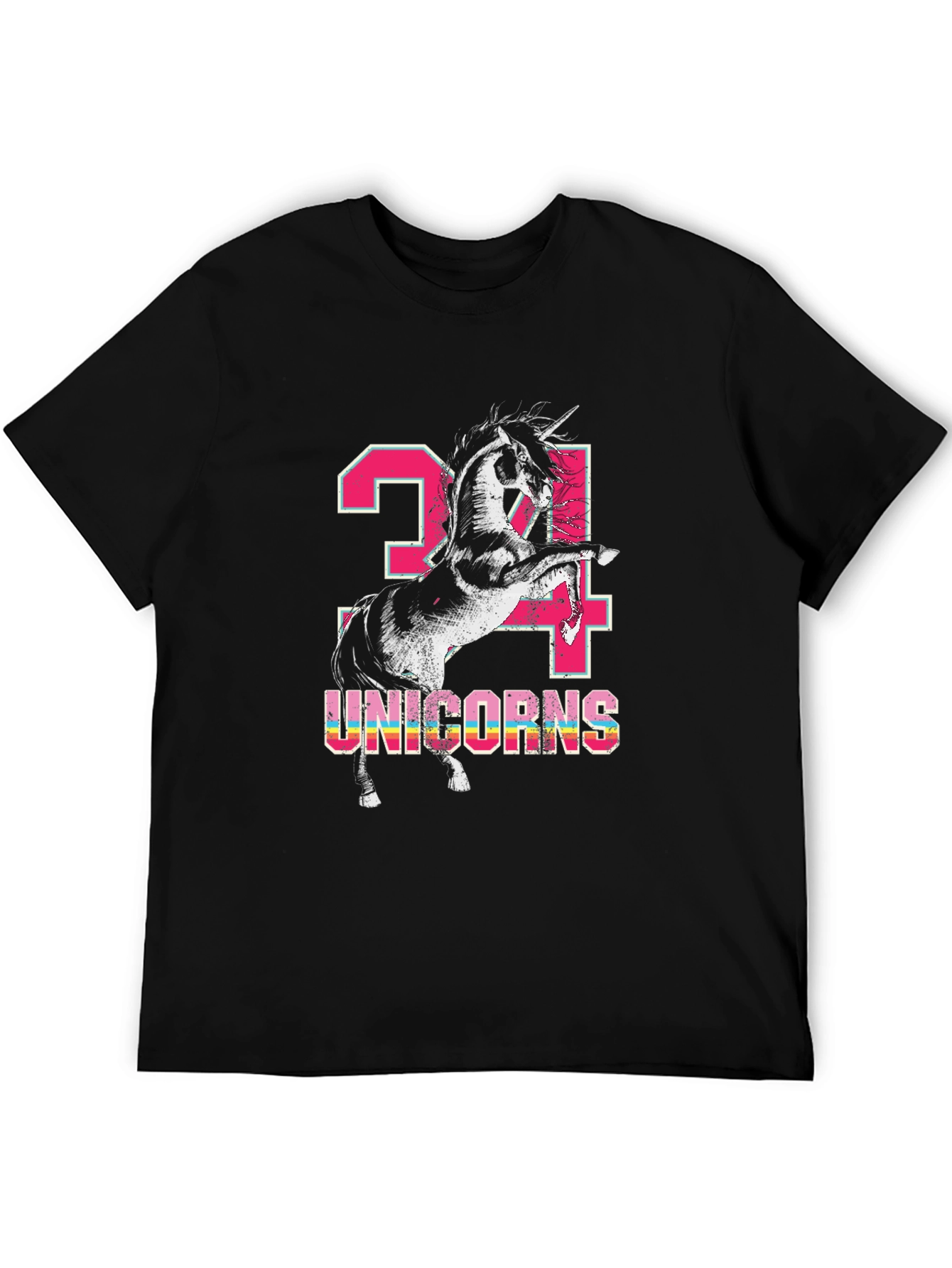 Unicorns 24 Black T-Shirt