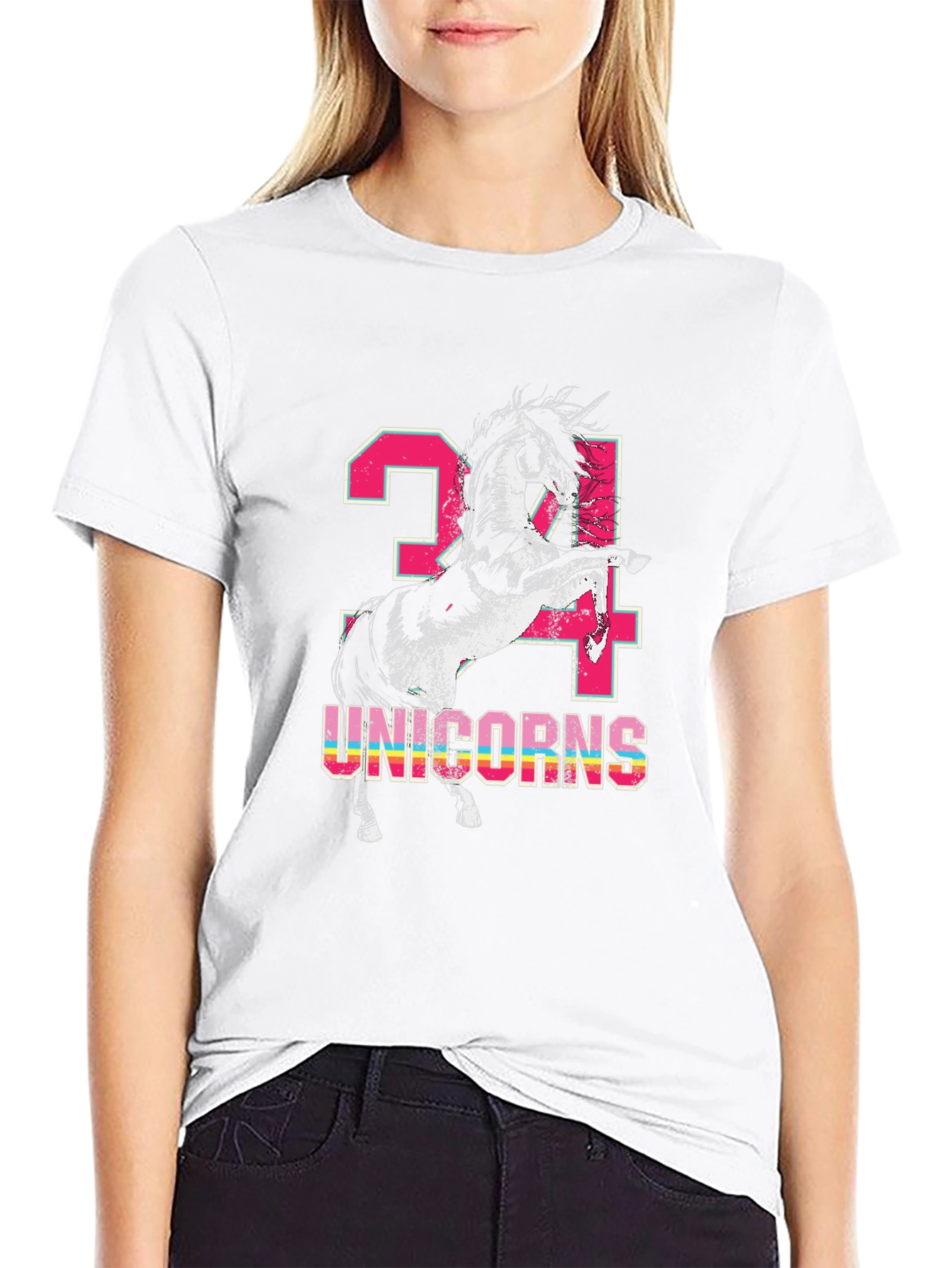 Unicorns 24 Black T-Shirt