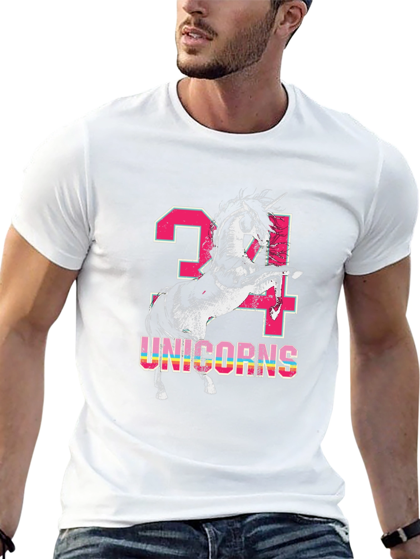 Unicorns 24 Black T-Shirt