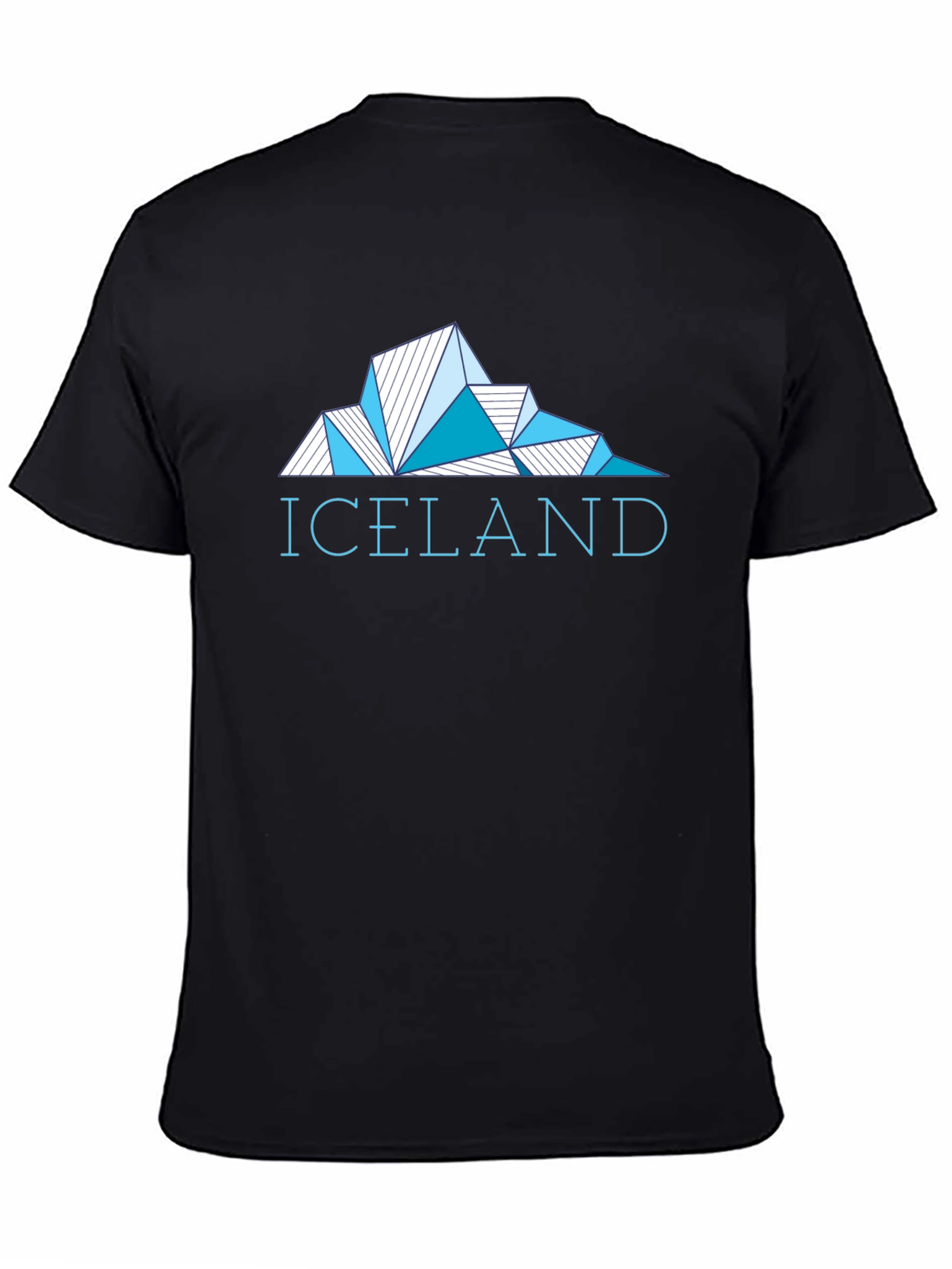 Iceland Geometric Graphic Tee - Mens Black T-Shirt