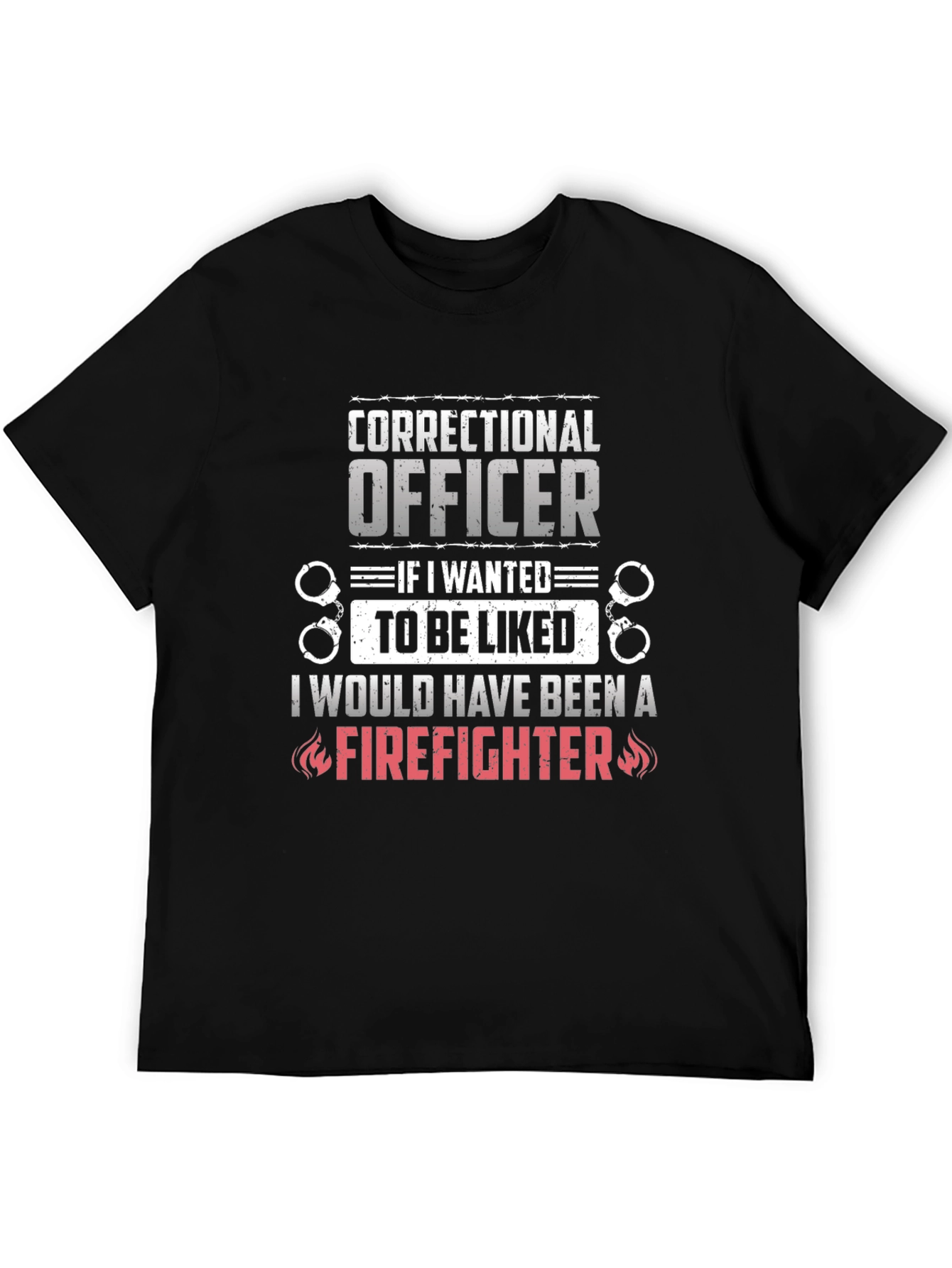 Correctional Officer Firefighter Graphic T-Shirt