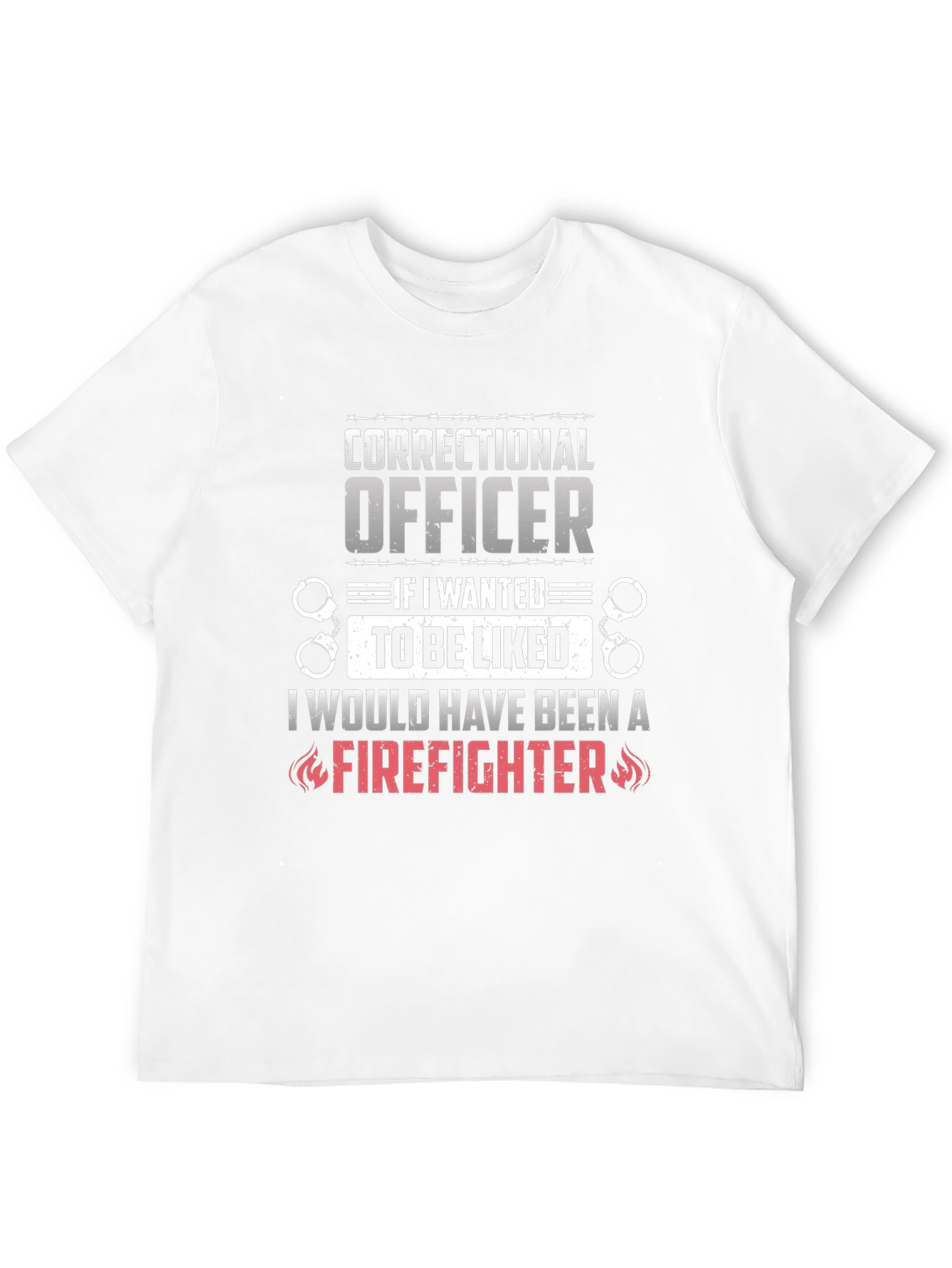 Correctional Officer Firefighter Graphic T-Shirt