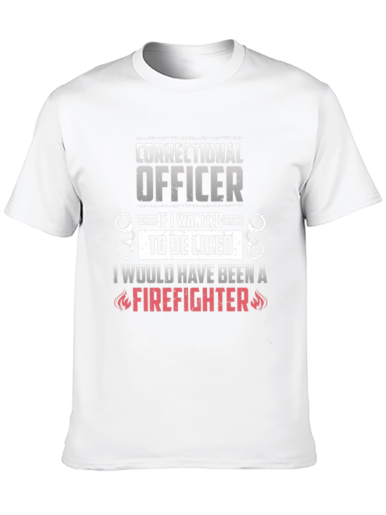 Correctional Officer Firefighter Graphic T-Shirt