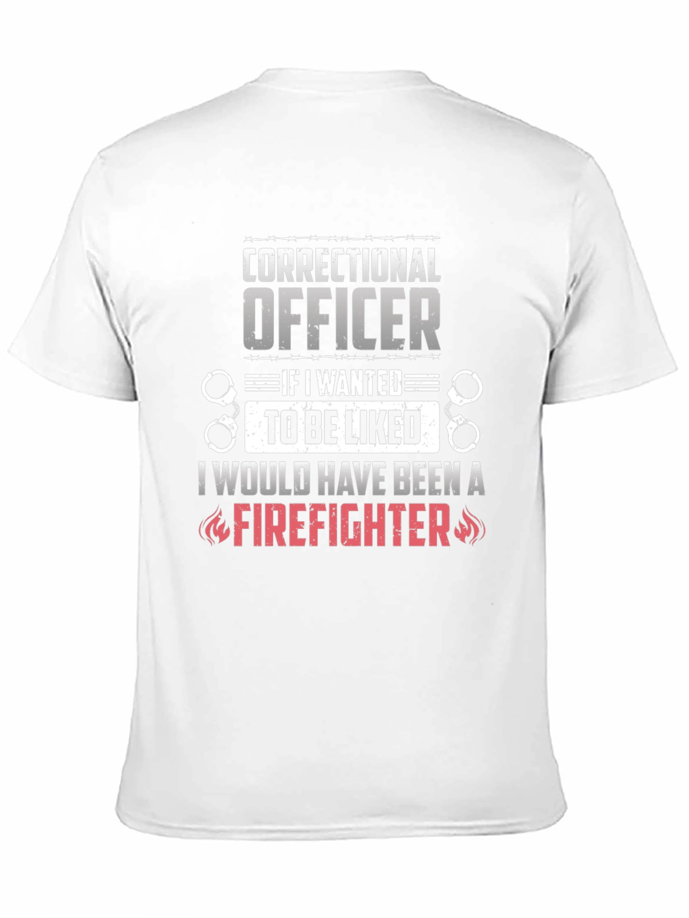 Correctional Officer Firefighter Graphic T-Shirt