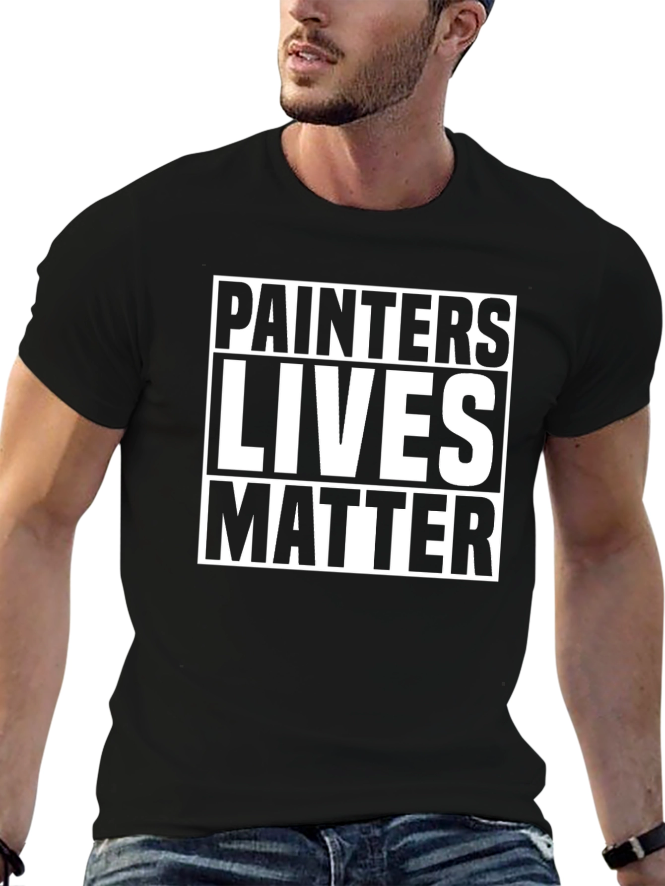 Painters Lives Matter Graphic T-Shirt - Black