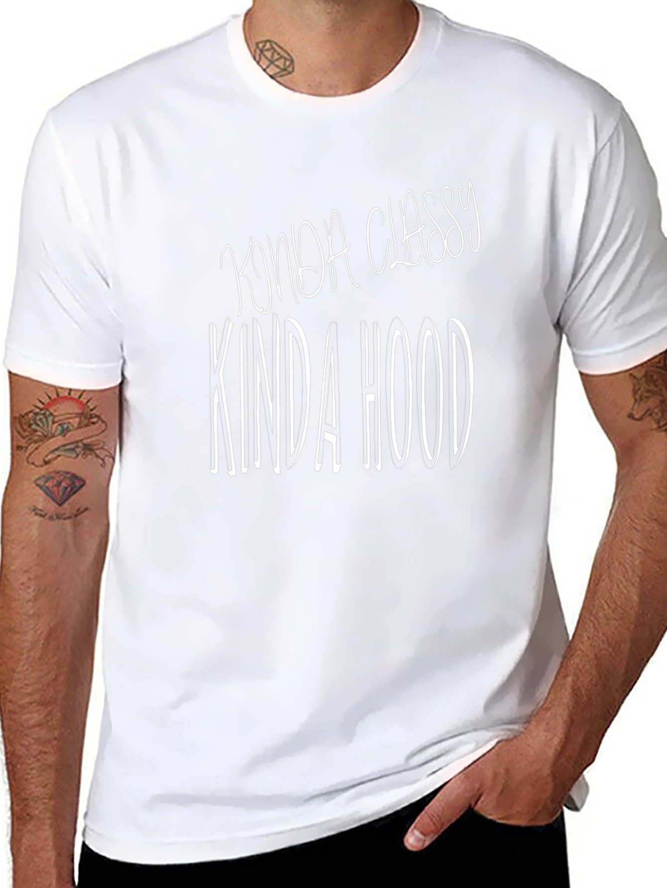 Kinda Classy Kinda Hood Black T-Shirt