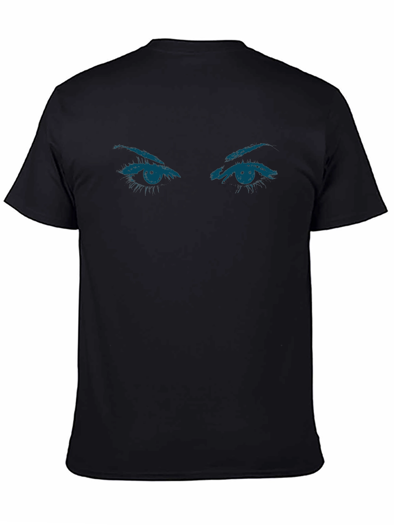 Eyes Graphic Tee - Trendy Black T-Shirt