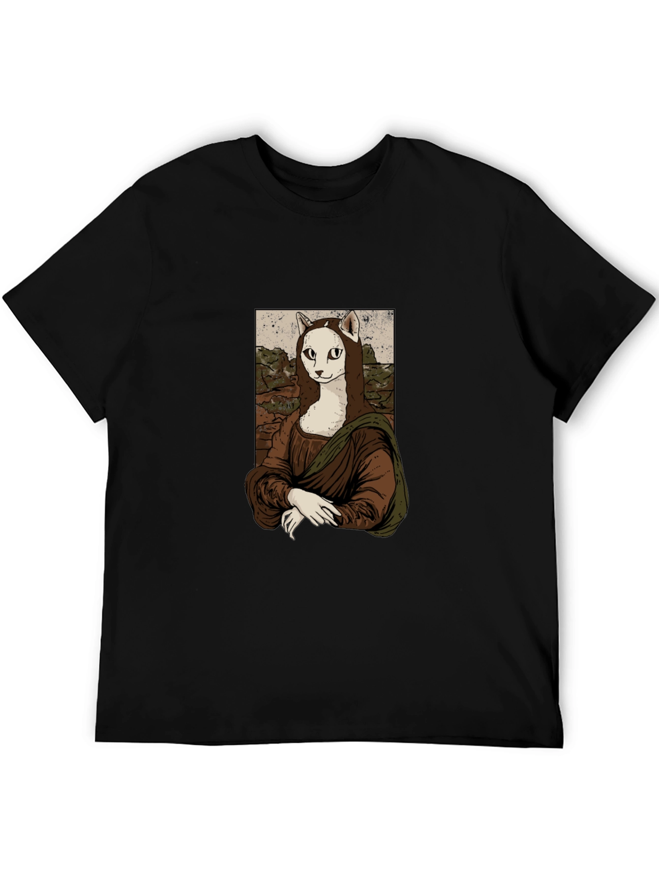 Mona Lisa Cat T-Shirt - Unique Graphic Tee