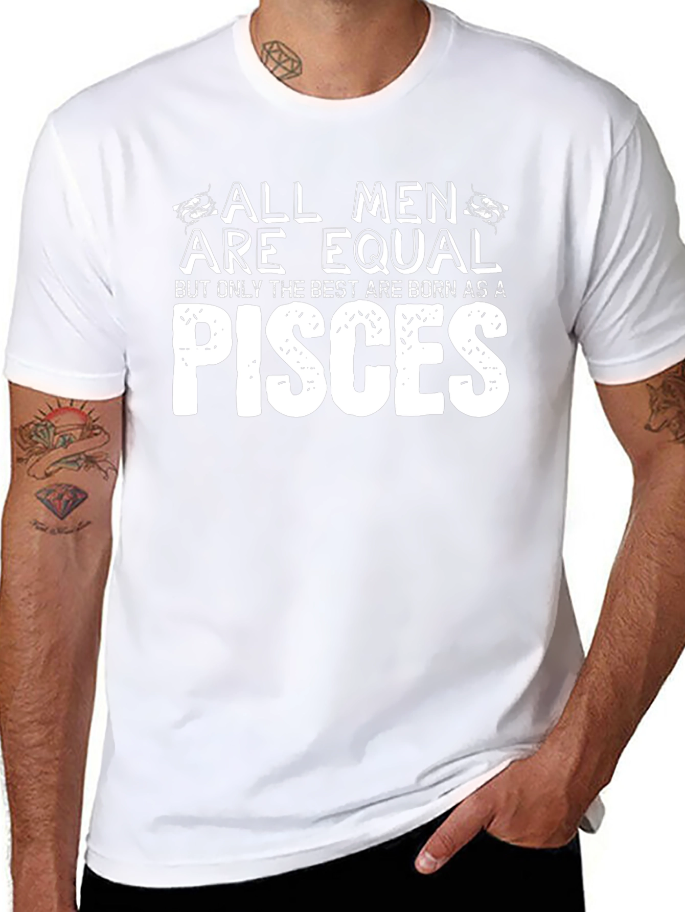 Pisces Zodiac Mens Graphic T-Shirt