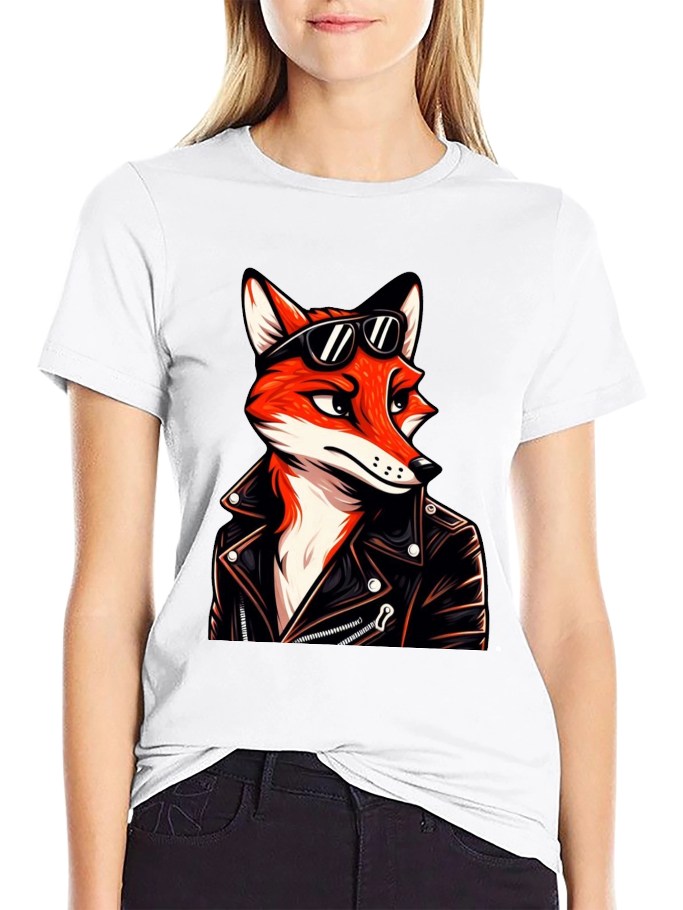 Cool Fox Biker T-Shirt