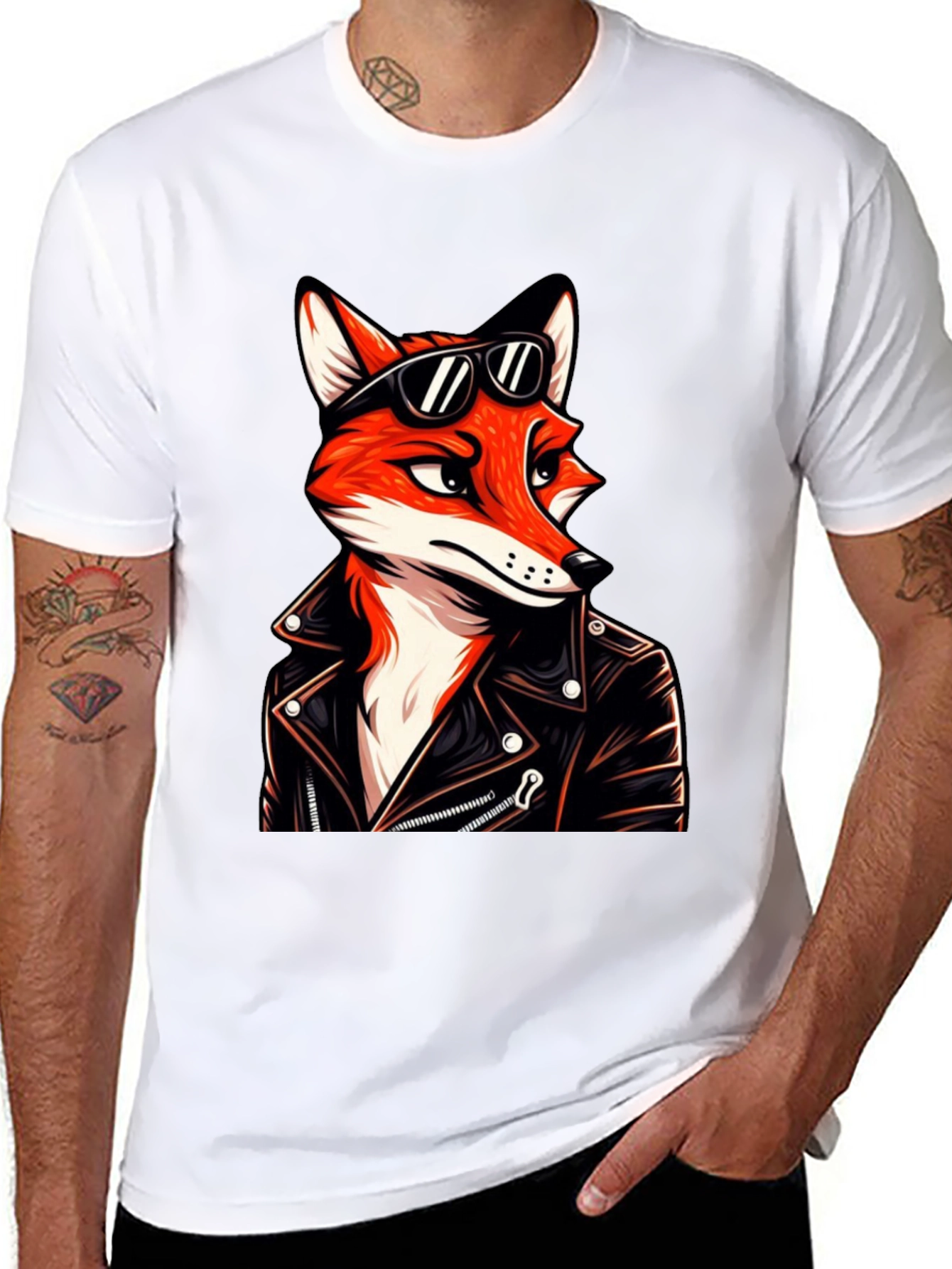 Cool Fox Biker T-Shirt
