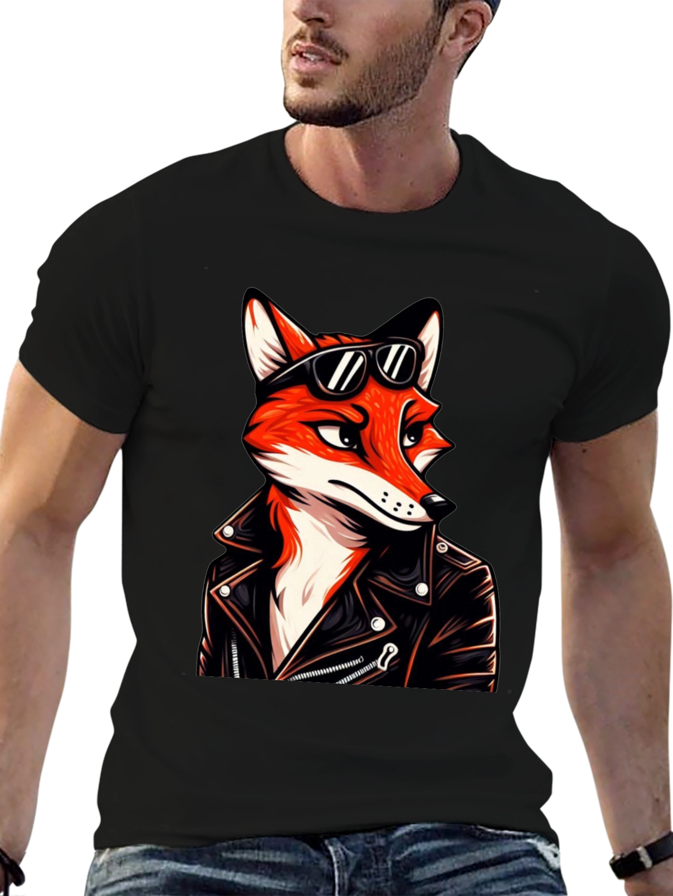 Cool Fox Biker T-Shirt