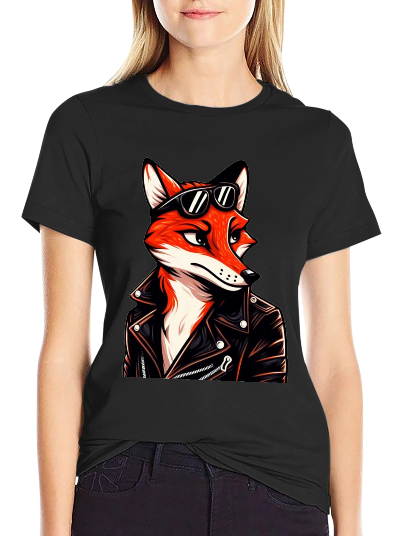 Cool Fox Biker T-Shirt