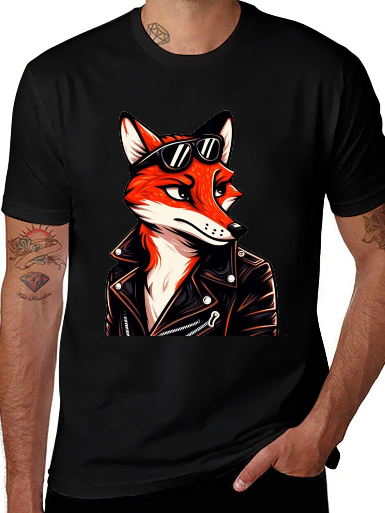 Cool Fox Biker T-Shirt