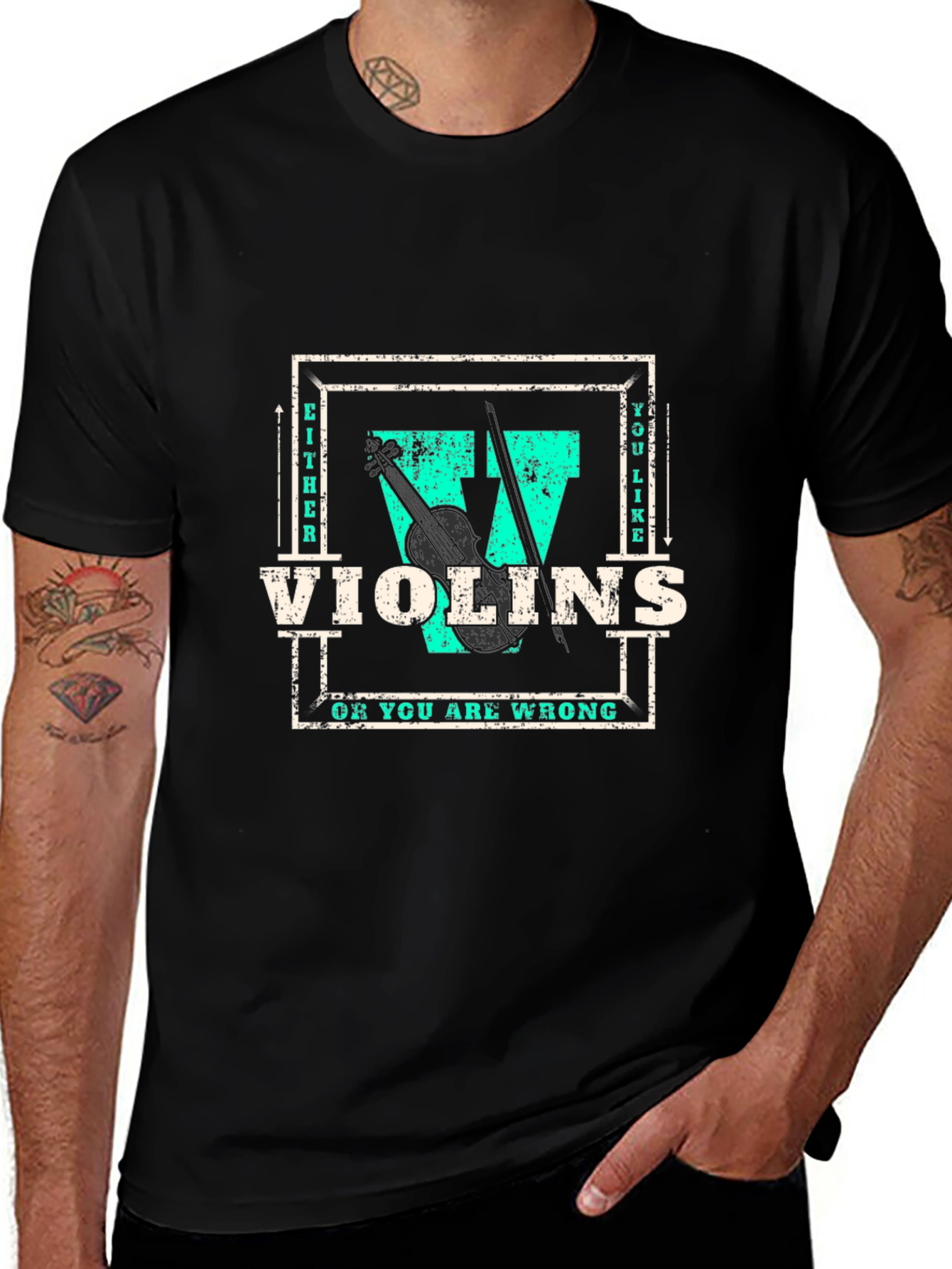 Violins T-Shirt: Music Lovers Tee