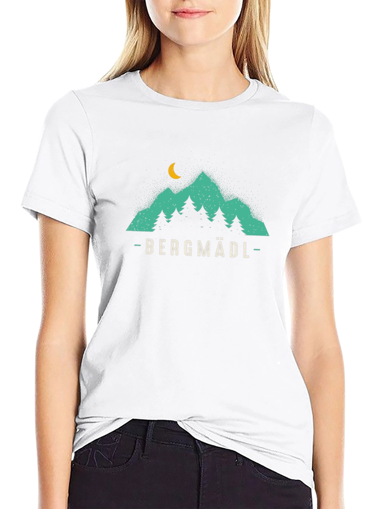 Bergmadl Mountain Graphic T-Shirt - Black