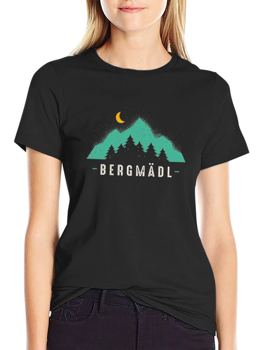 Bergmadl Mountain Graphic T-Shirt - Black