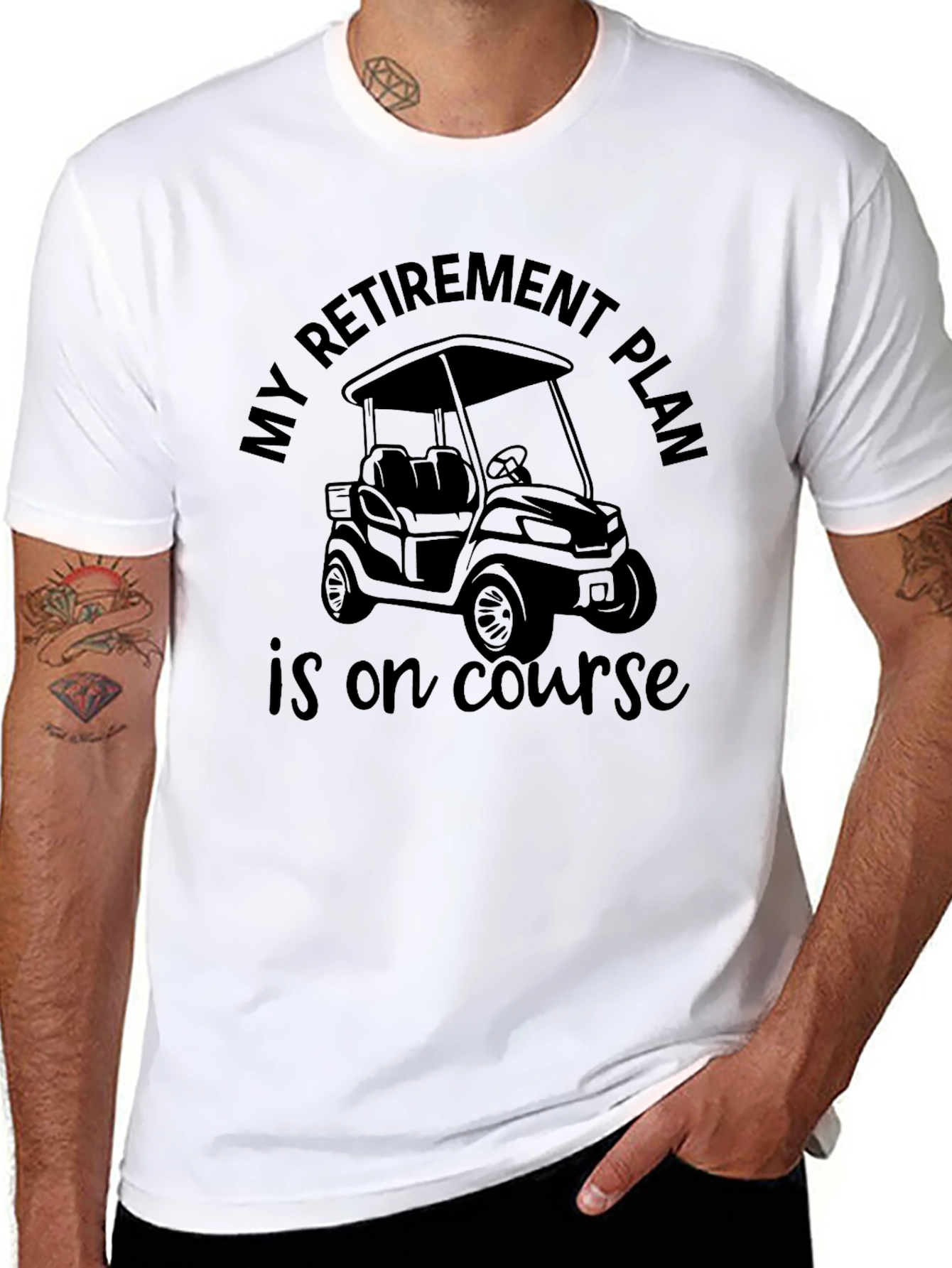 Retirement Plan Golf Cart Graphic Tee