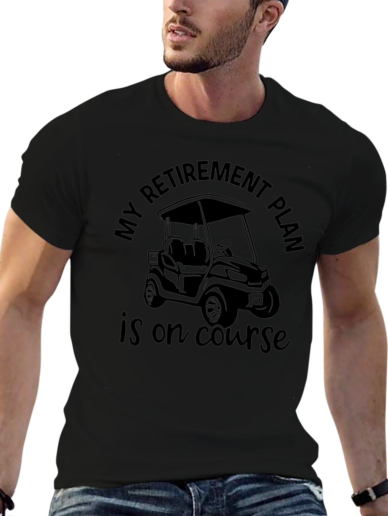 Retirement Plan Golf Cart Graphic Tee