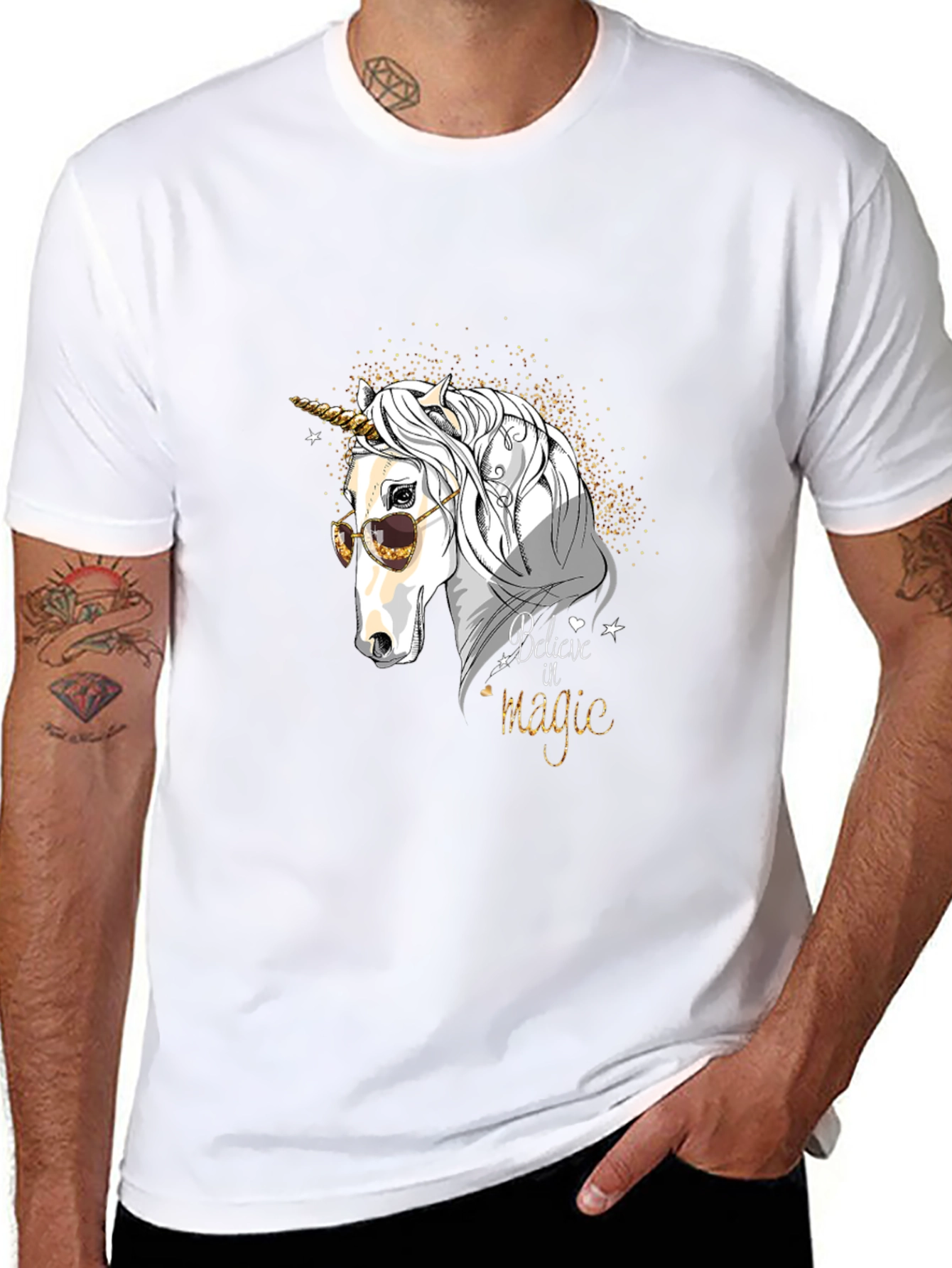 Believe in Magic Unicorn Graphic T-Shirt