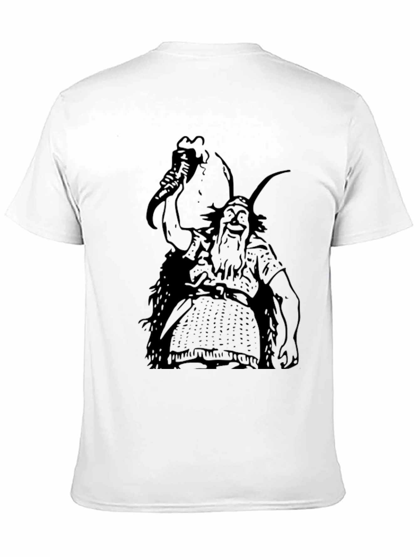 Viking Cartoon Black T-Shirt