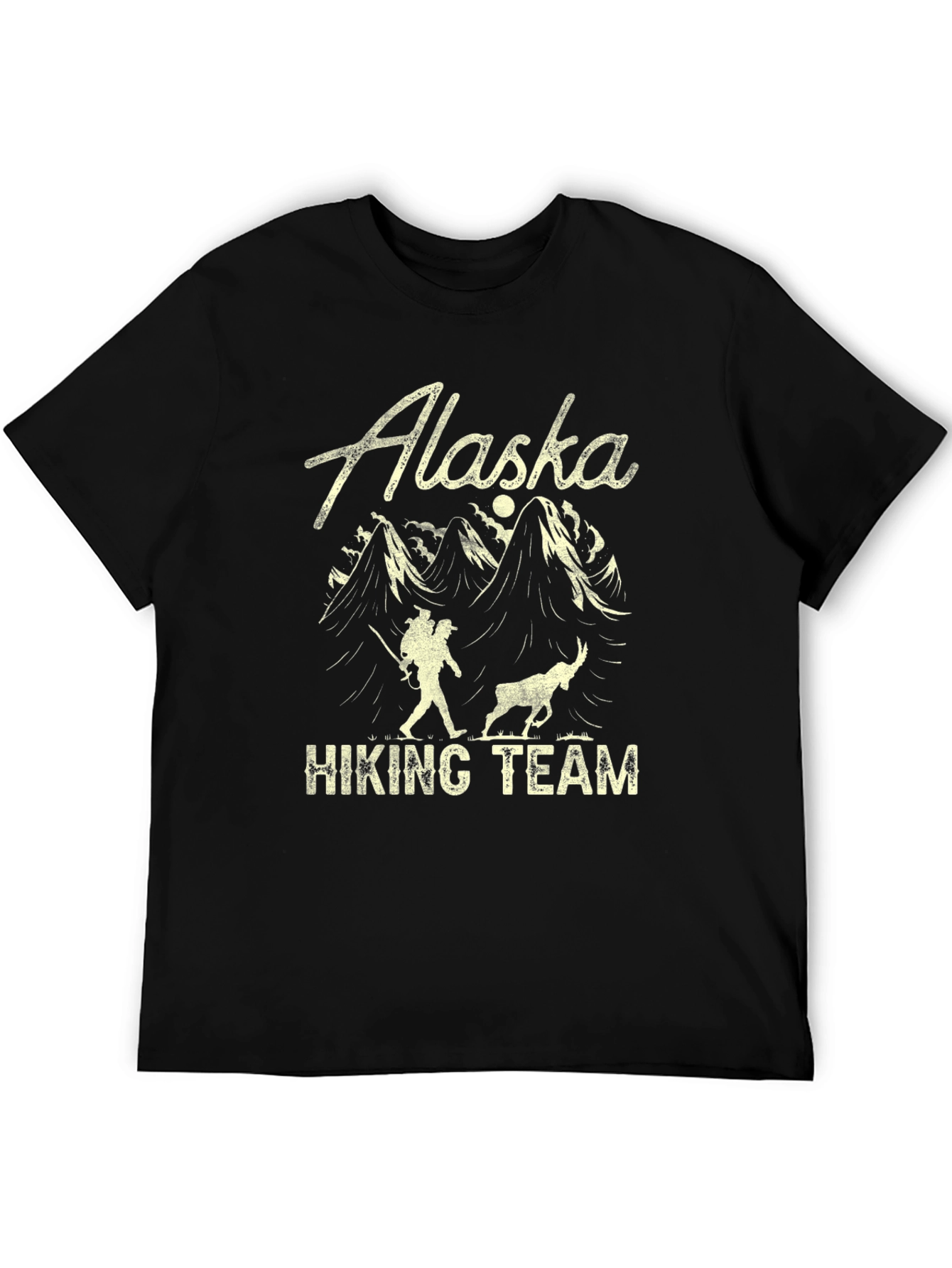 Alaska Hiking Team Black Graphic T-Shirt