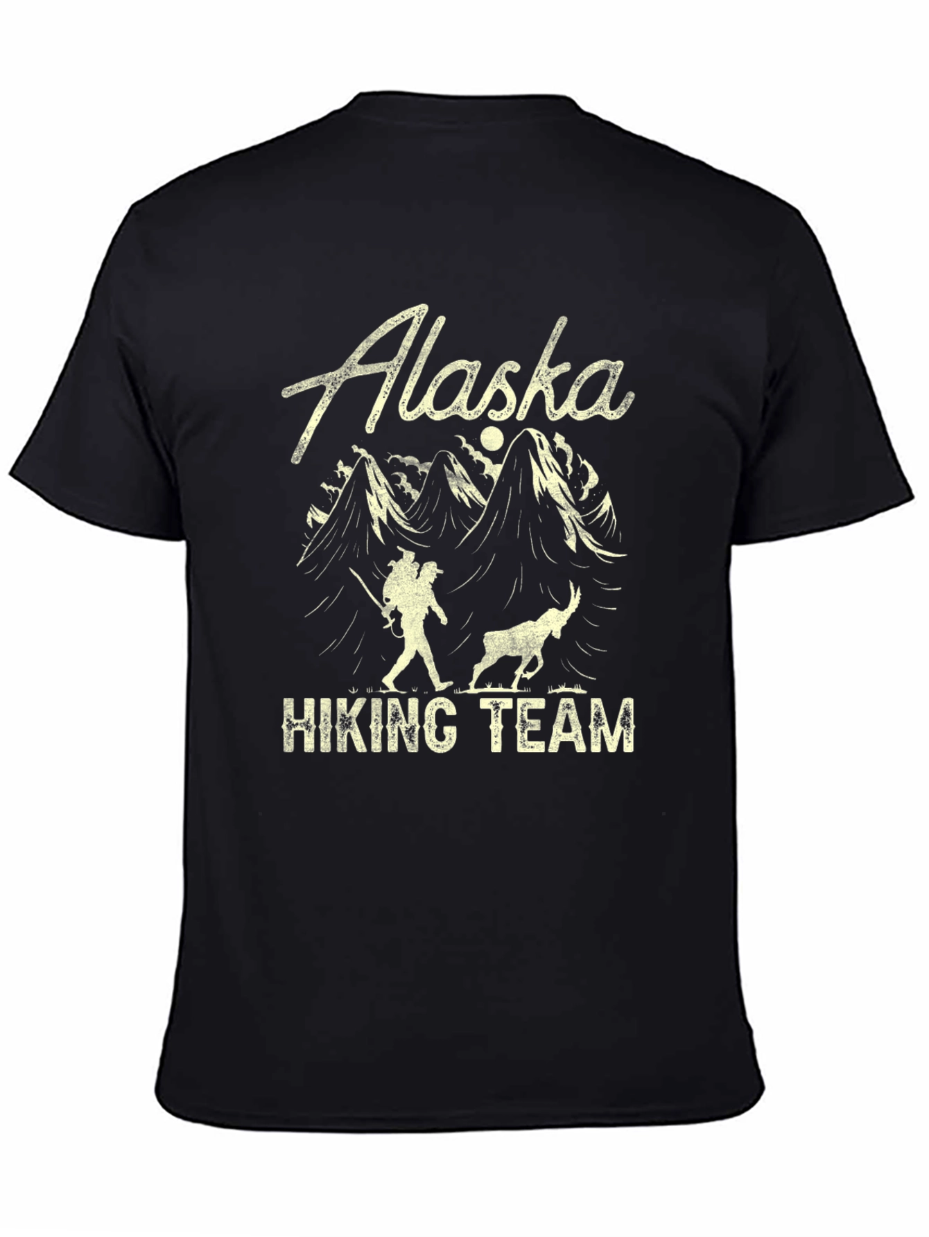 Alaska Hiking Team Black Graphic T-Shirt