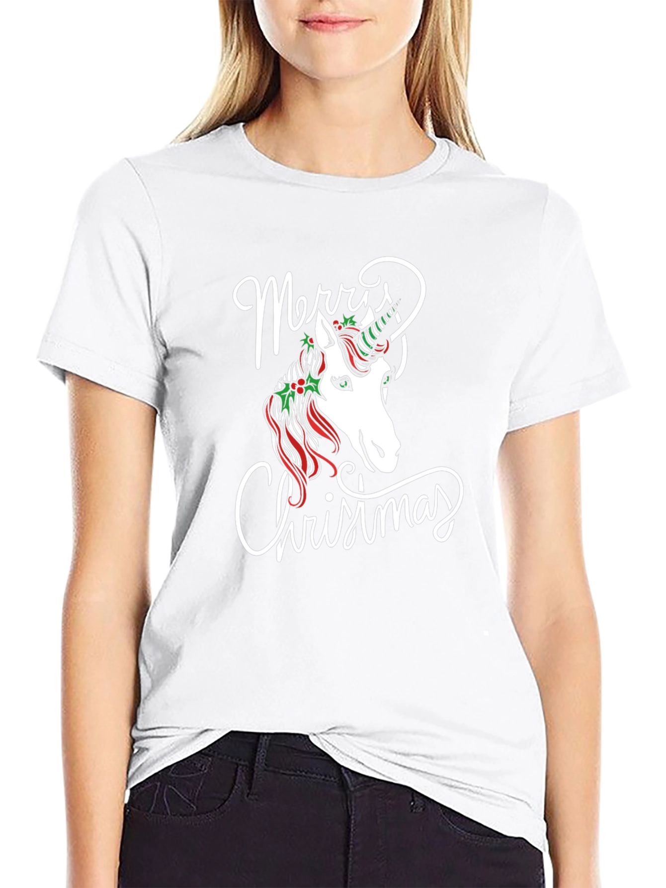 Merry Christmas Unicorn Graphic Tee